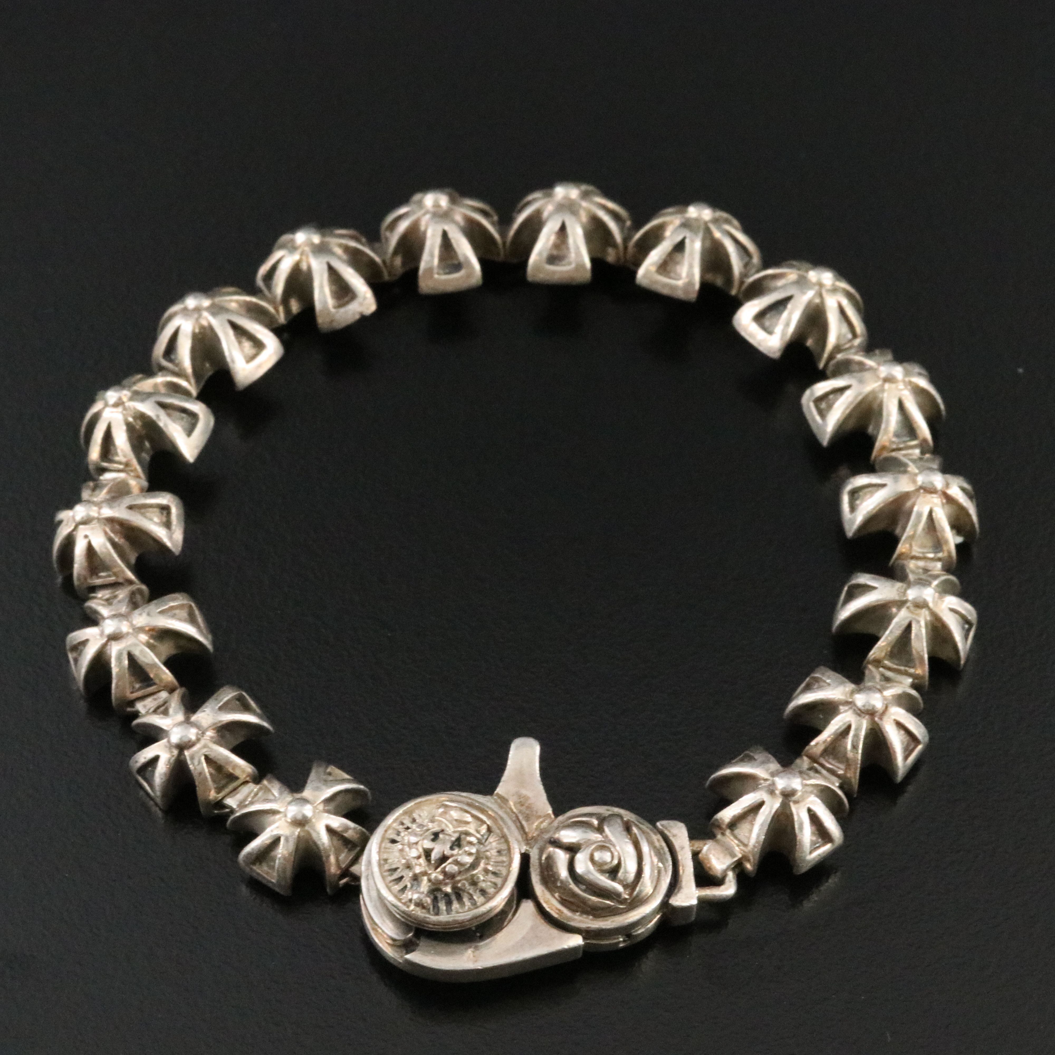 Sterling Cross Link Bracelet