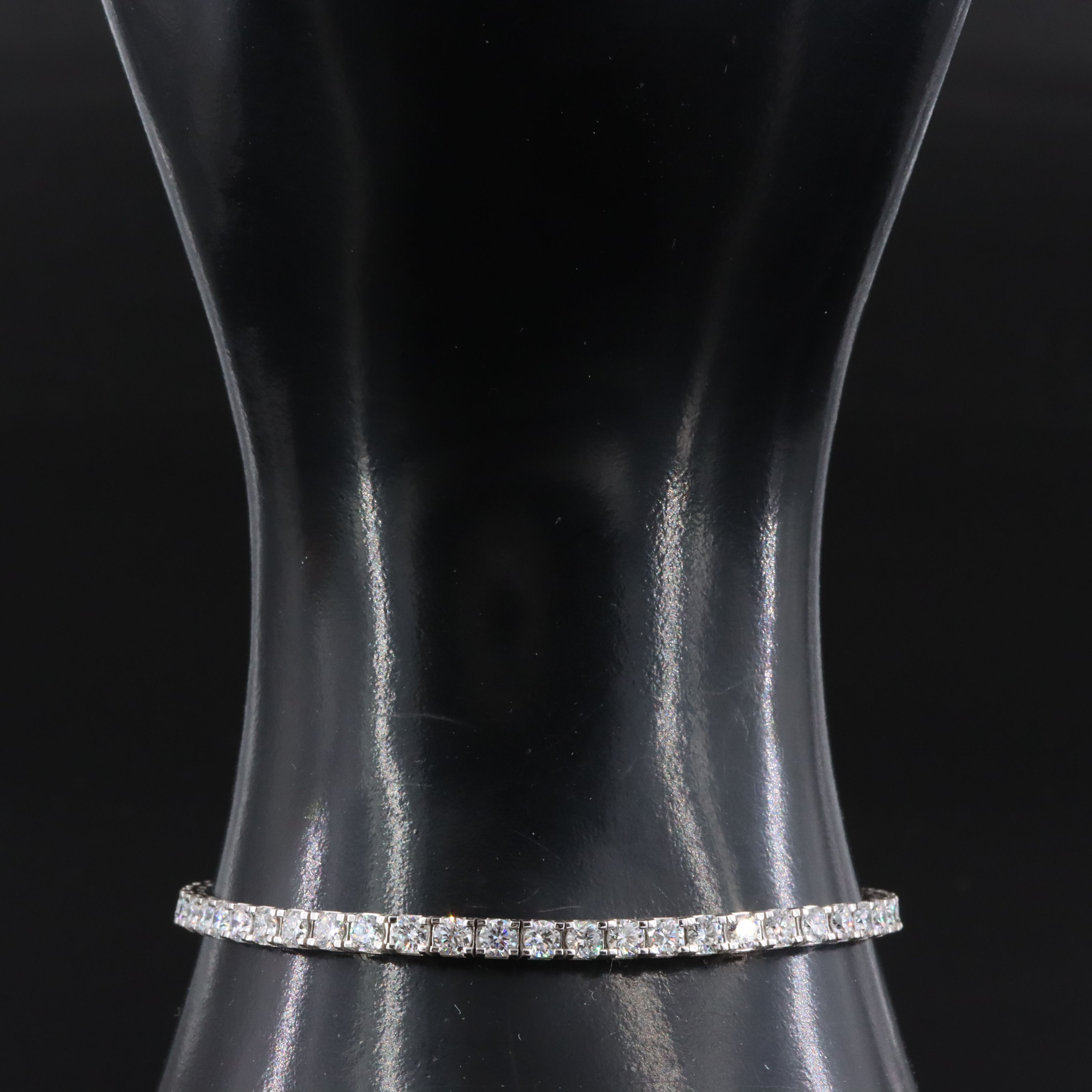 14K 5.41 CTW Lab Grown Diamond Line Bracelet with IGI Jewelry Report