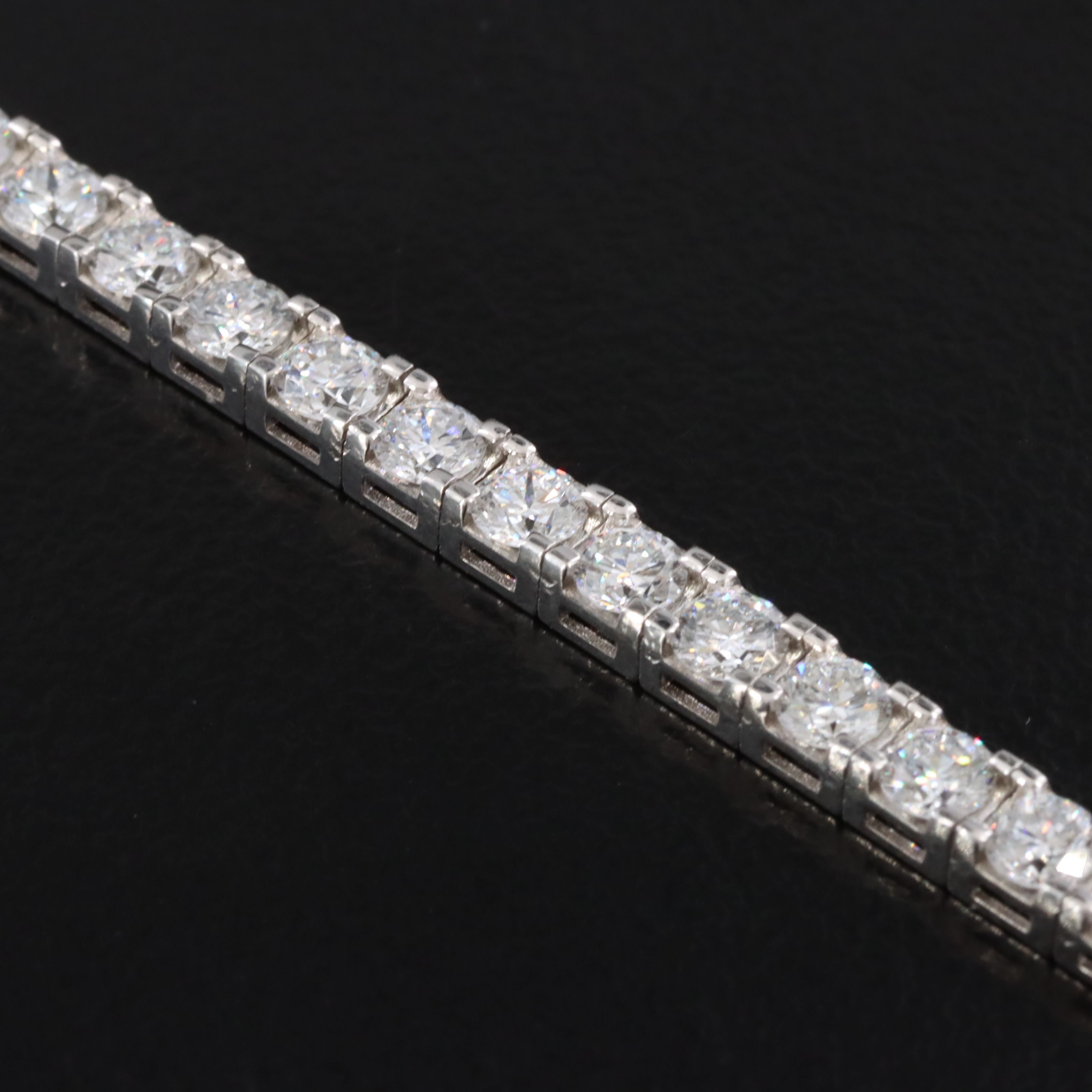 14K 5.41 CTW Lab Grown Diamond Line Bracelet with IGI Jewelry Report