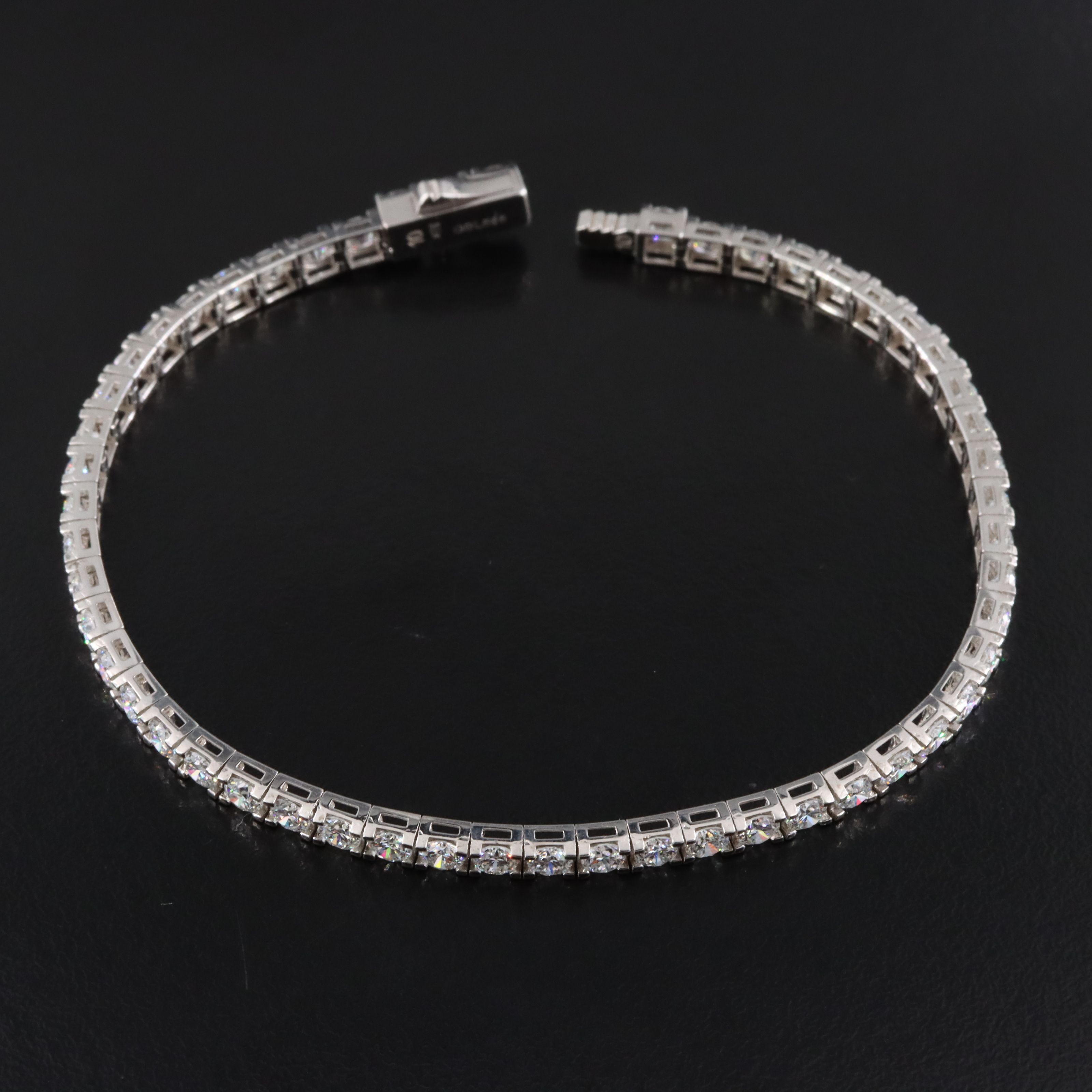 14K 5.41 CTW Lab Grown Diamond Line Bracelet with IGI Jewelry Report
