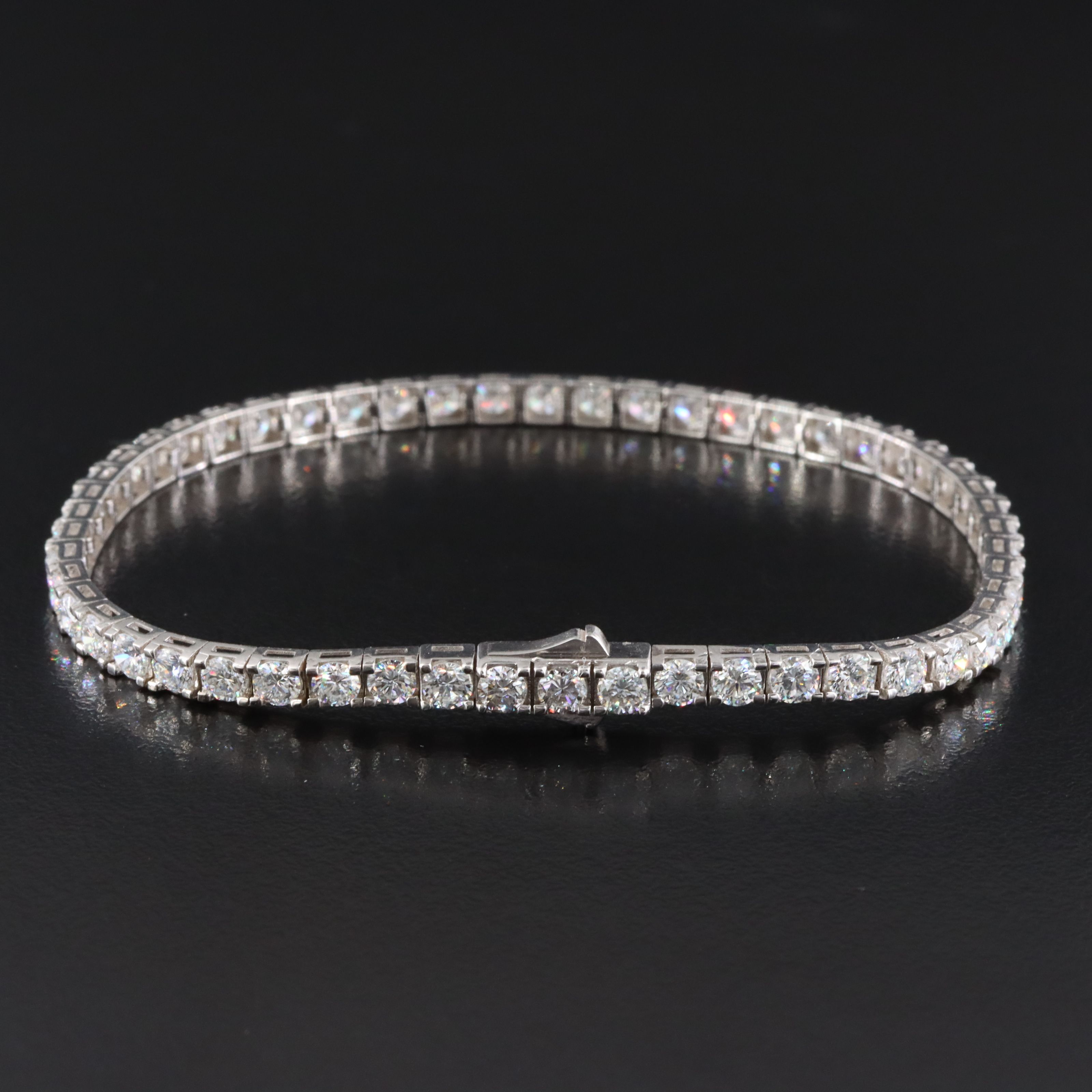 14K 5.41 CTW Lab Grown Diamond Line Bracelet with IGI Jewelry Report