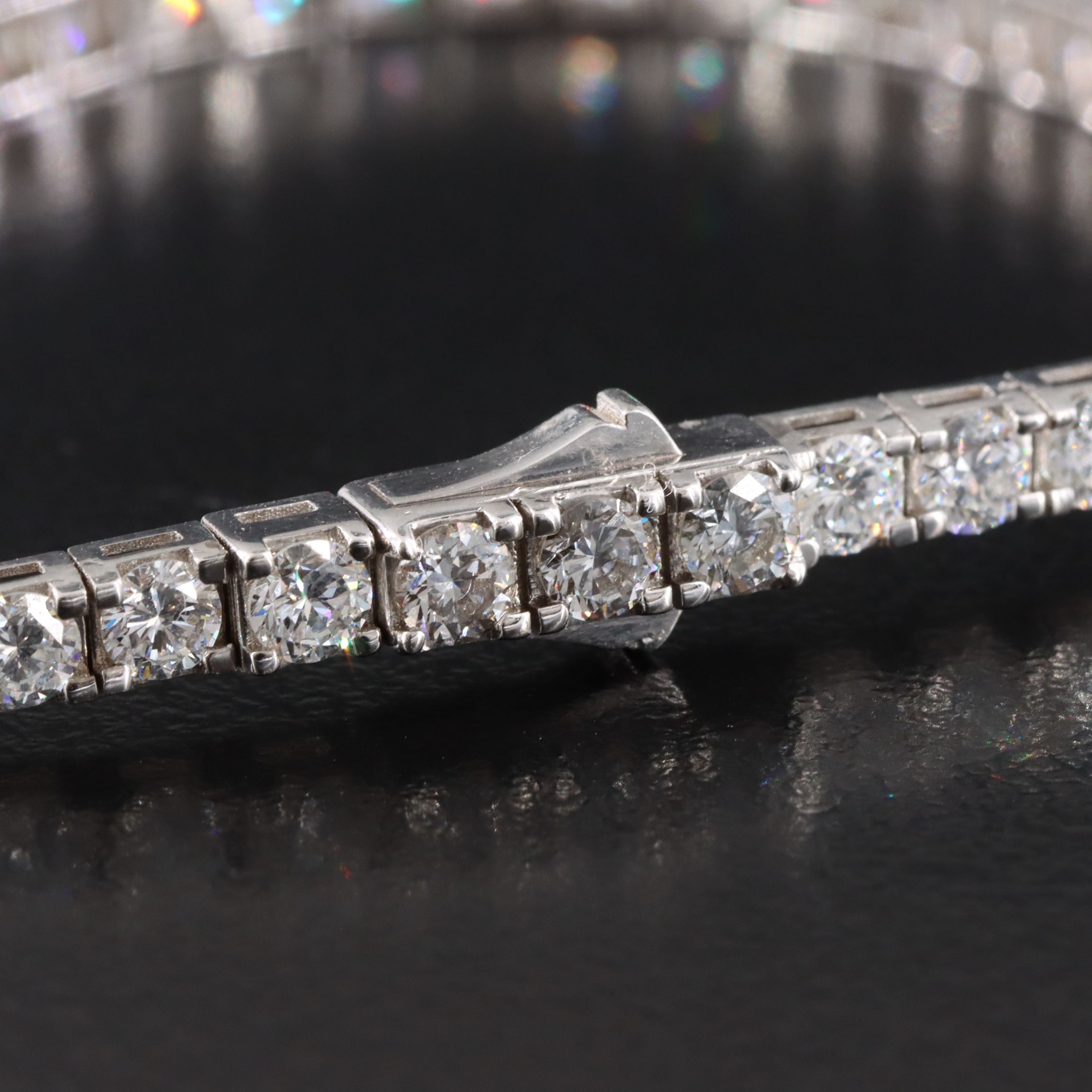 14K 5.41 CTW Lab Grown Diamond Line Bracelet with IGI Jewelry Report