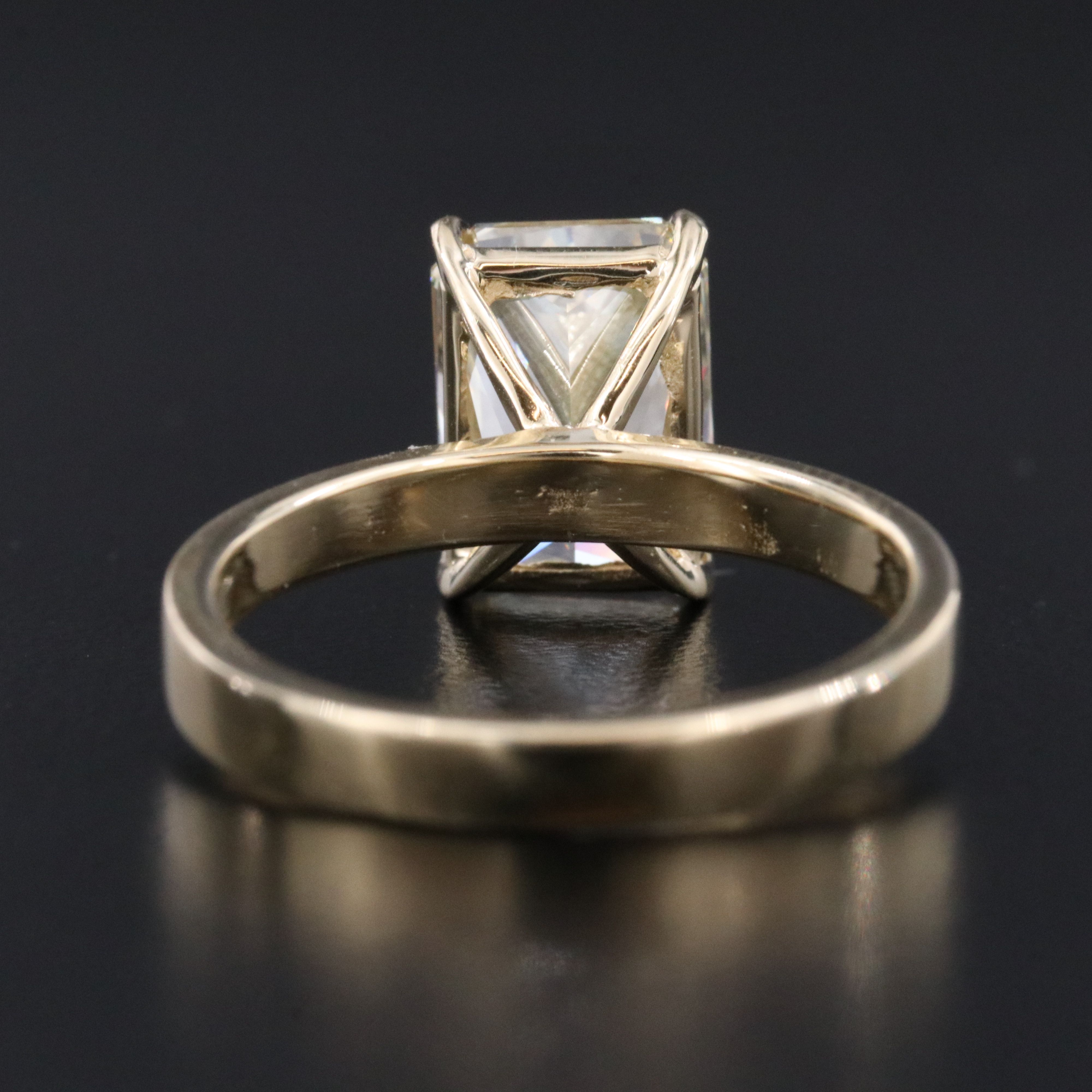 14K 4.00 CT Fancy Intense Yellow Lab Grown Diamond Ring with IGI Report