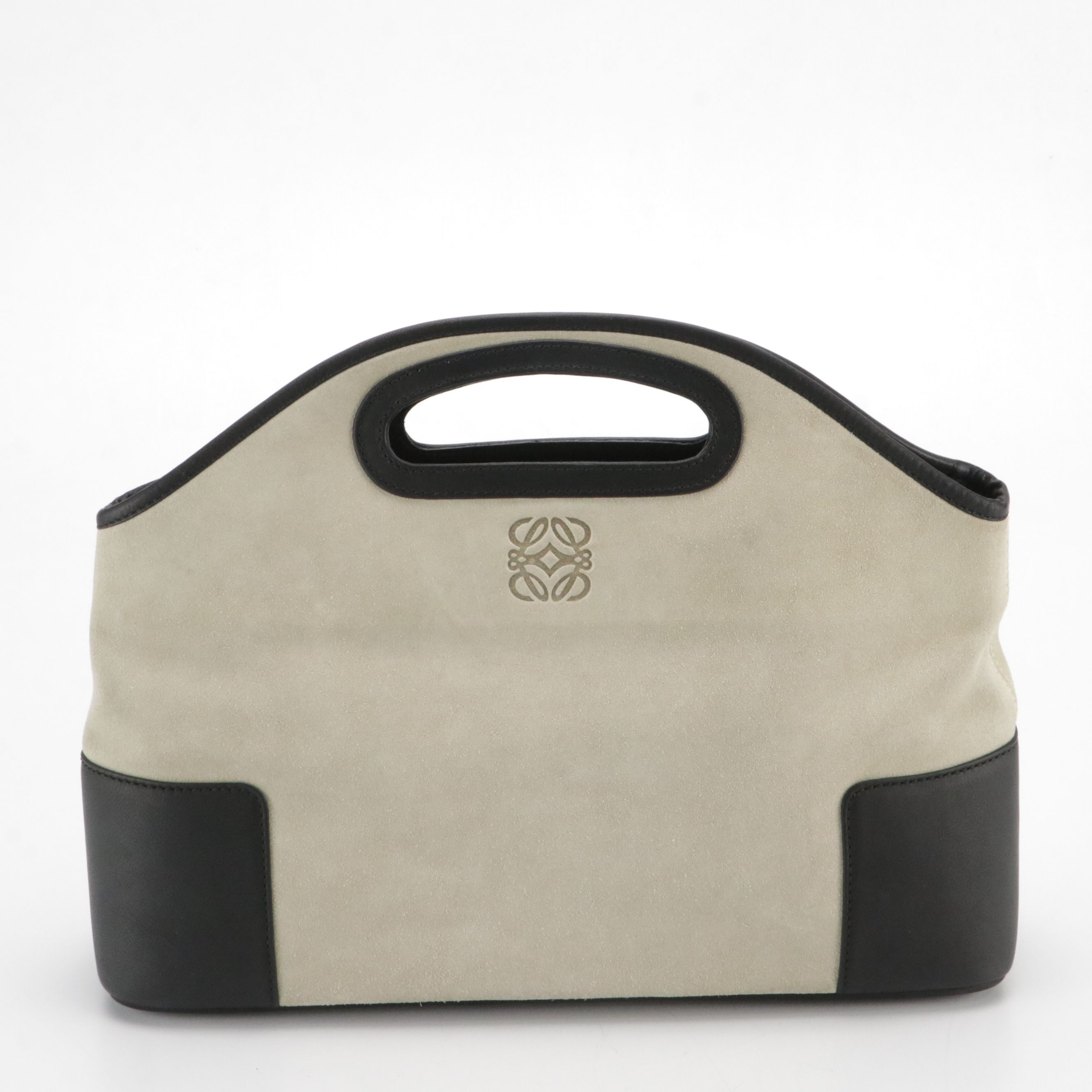 Loewe Bicolor Suede and Leather Anagram Cut-Out Tote Bag