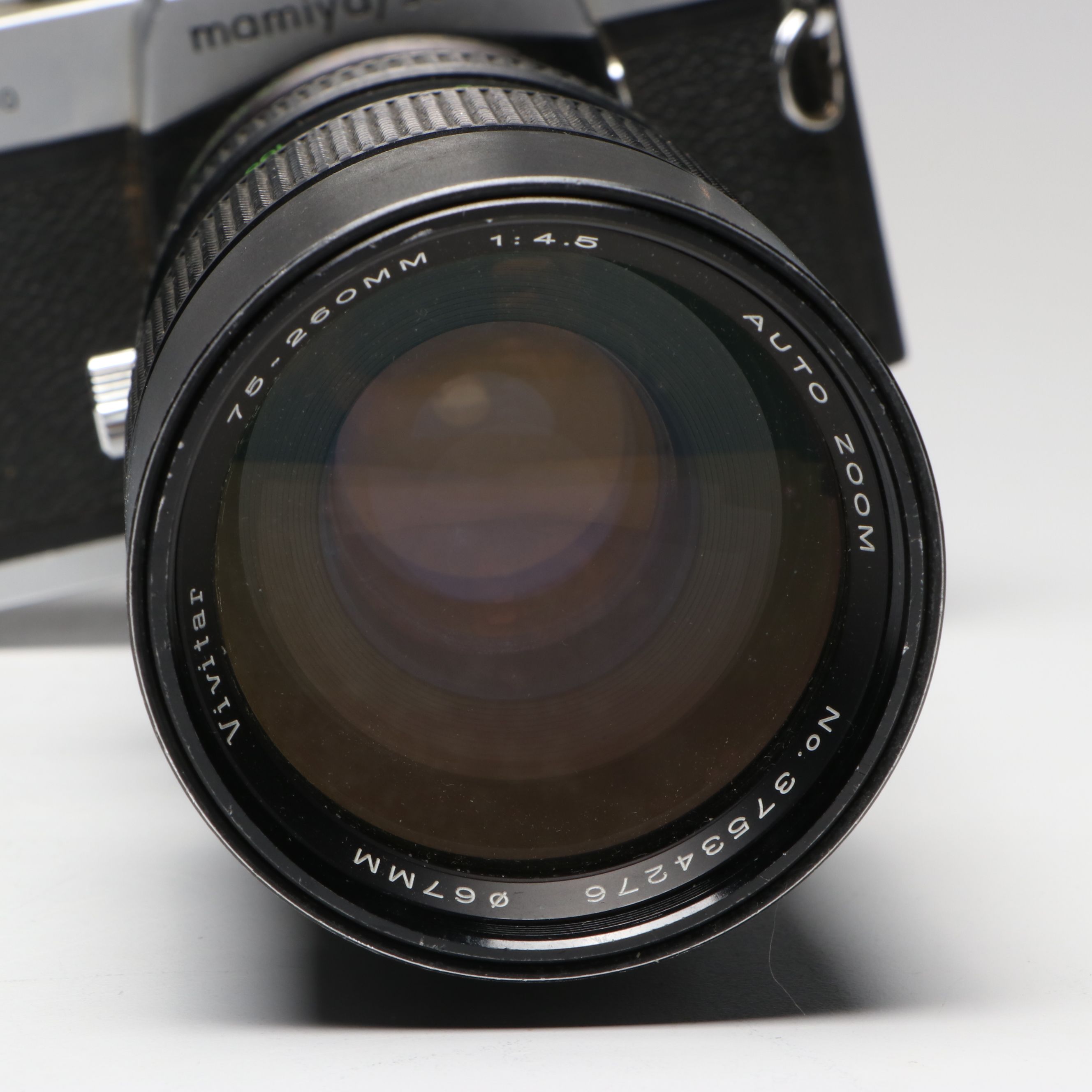 Mamiya/Sekor MSX 500 with Vivitar 75–260mm f/4.5 Telephoto Lens and More