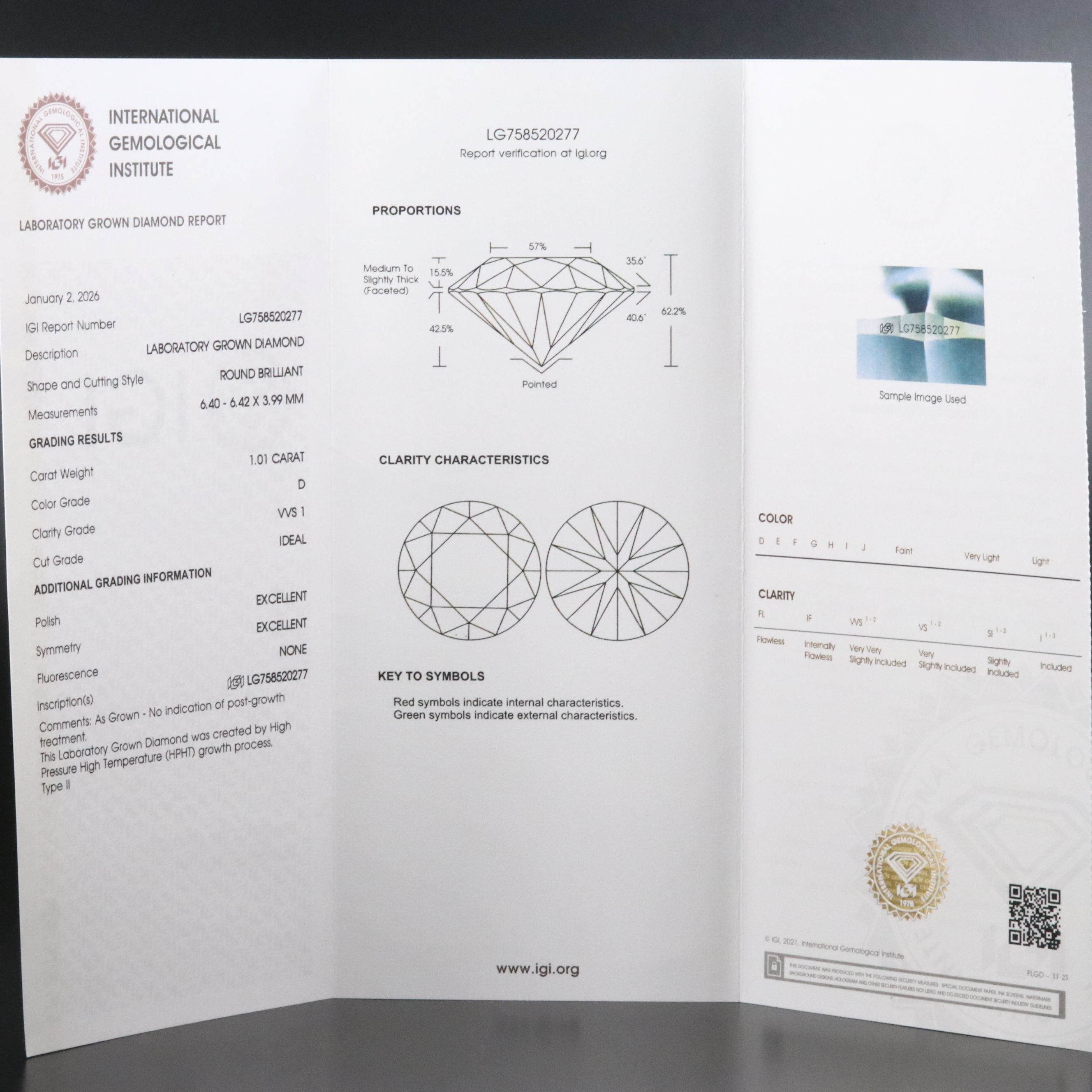 18K 2.03 CTW Lab Grown Diamond Solitaire Earrings with IGI Reports