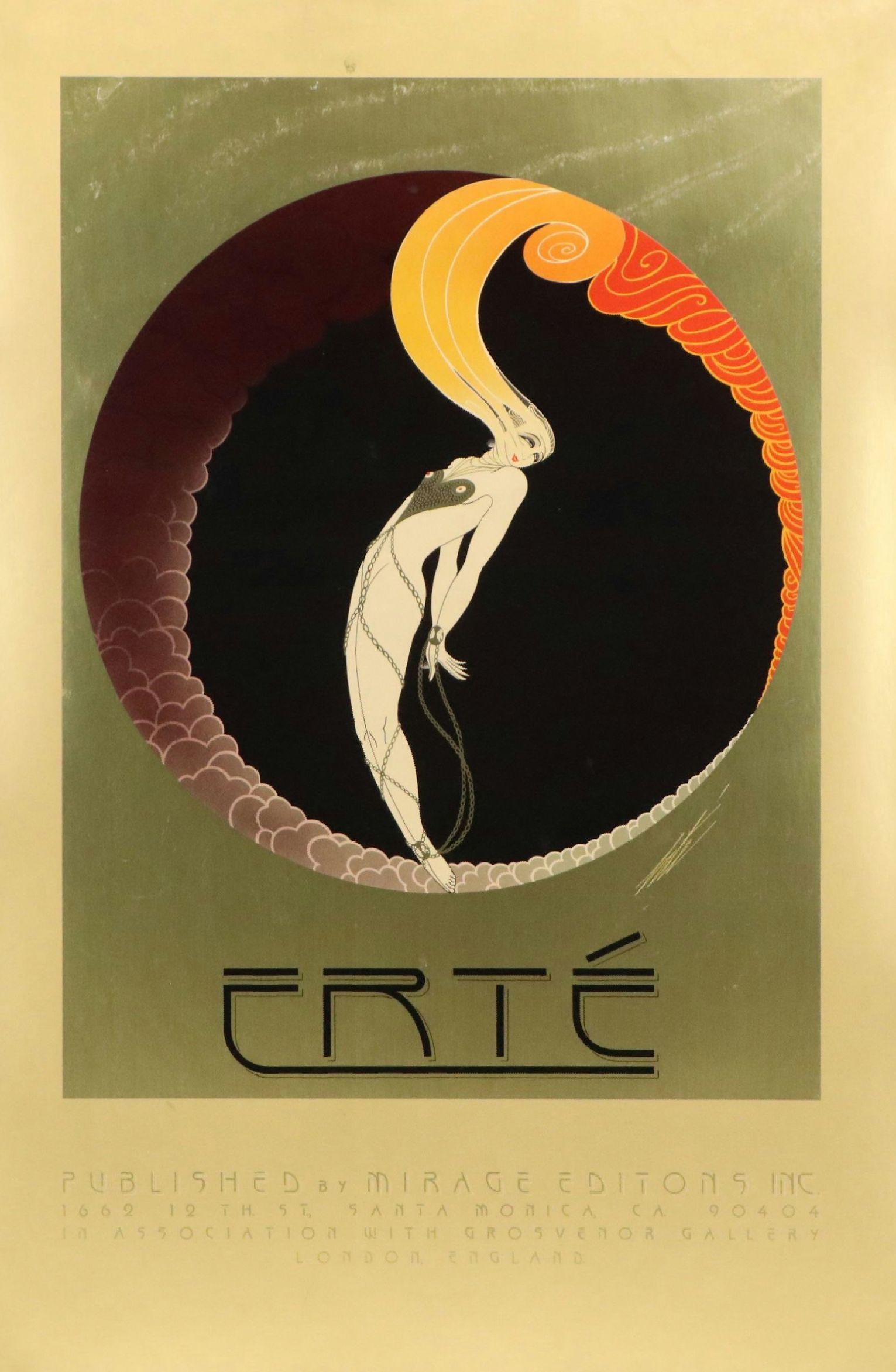Romain "Erté" de Tirtoff Offset Lithograph "L'Amour," 1979