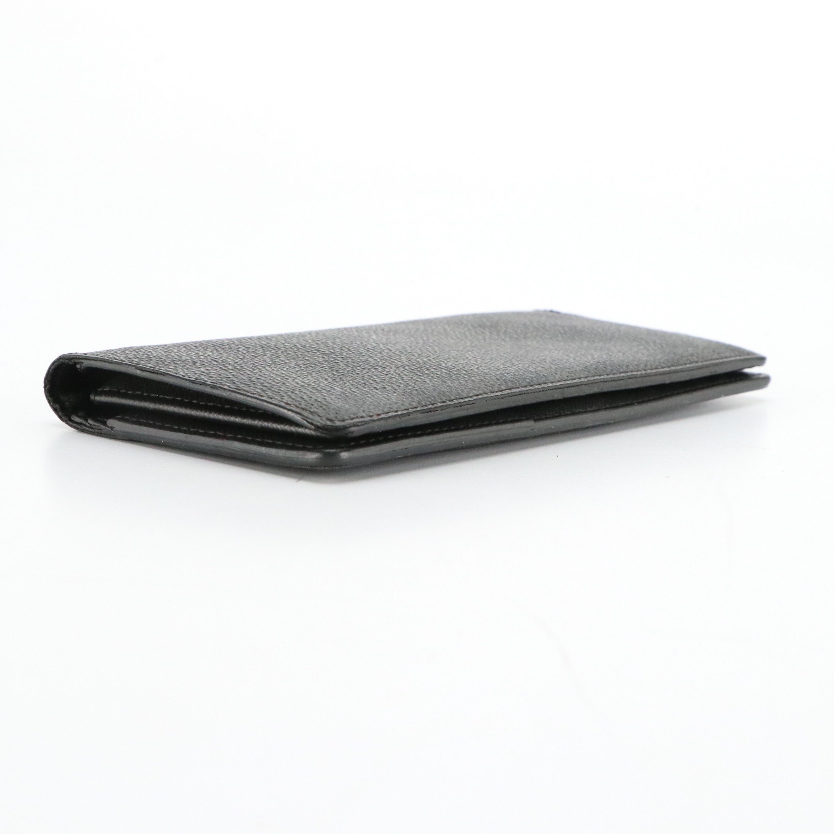 Louis Vuitton Brazza Wallet in Damier Graphite Canvas and Black Leather