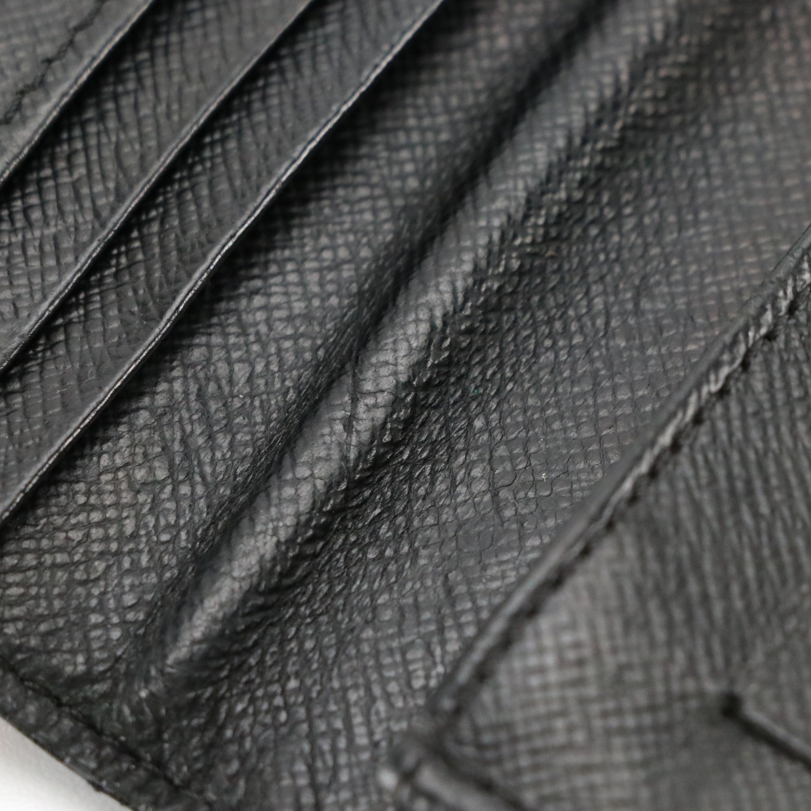 Louis Vuitton Brazza Wallet in Damier Graphite Canvas and Black Leather