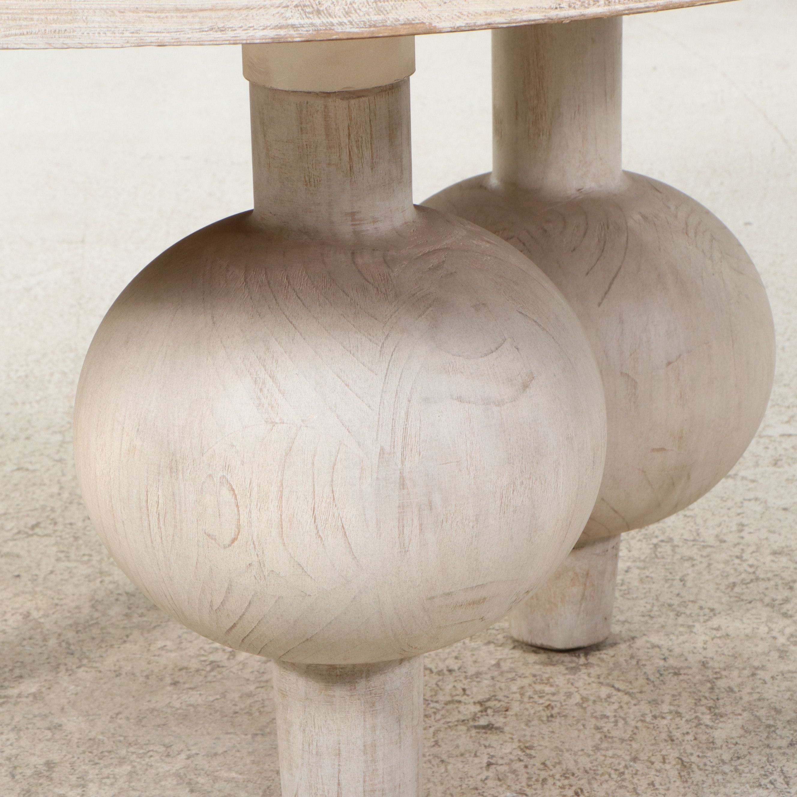 Matthew Izzo Attrib. Modern "Bubbles Collection" Whitewashed Pine Dining Table