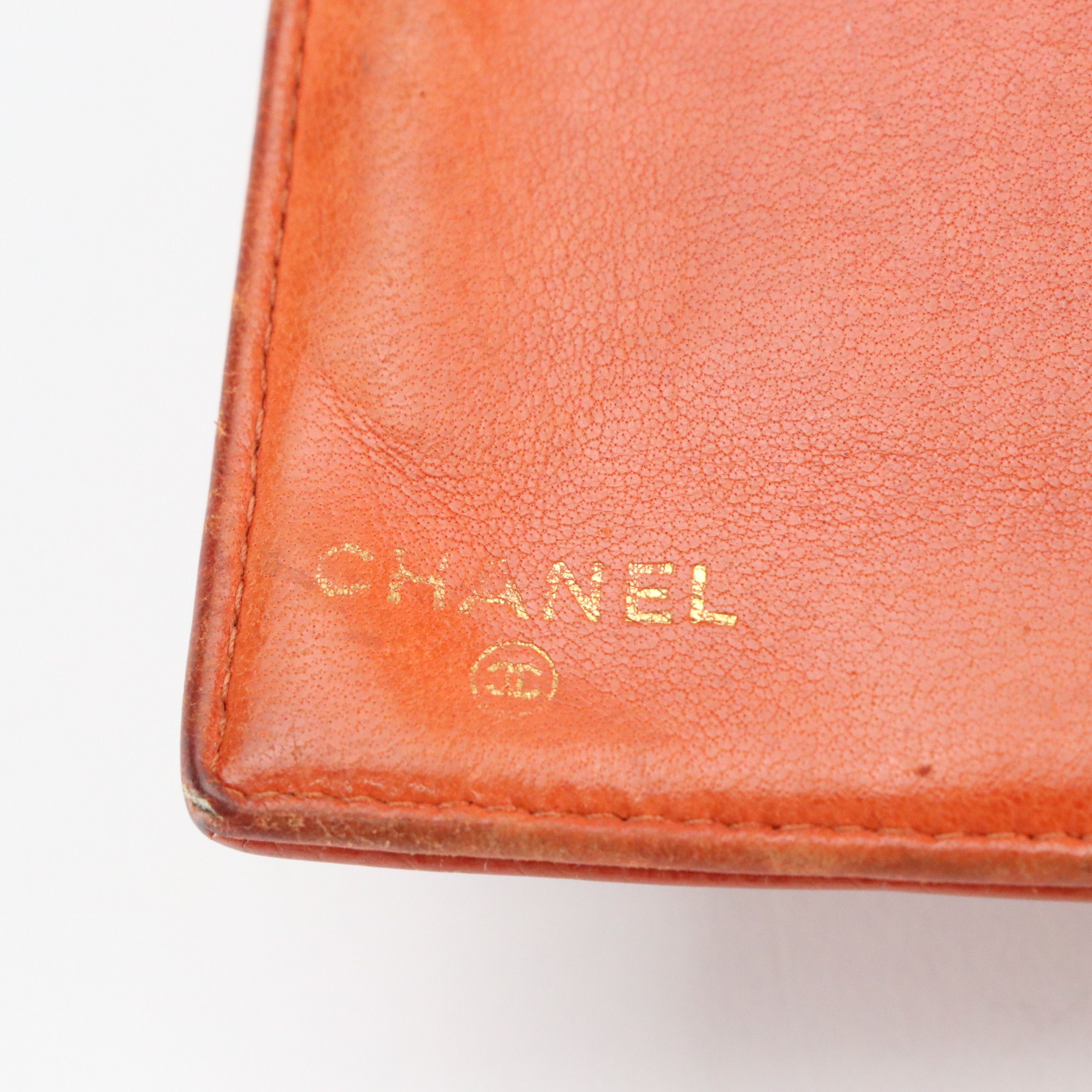 Chanel CC Timeless Continental Wallet in Burnt Orange Caviar Leather