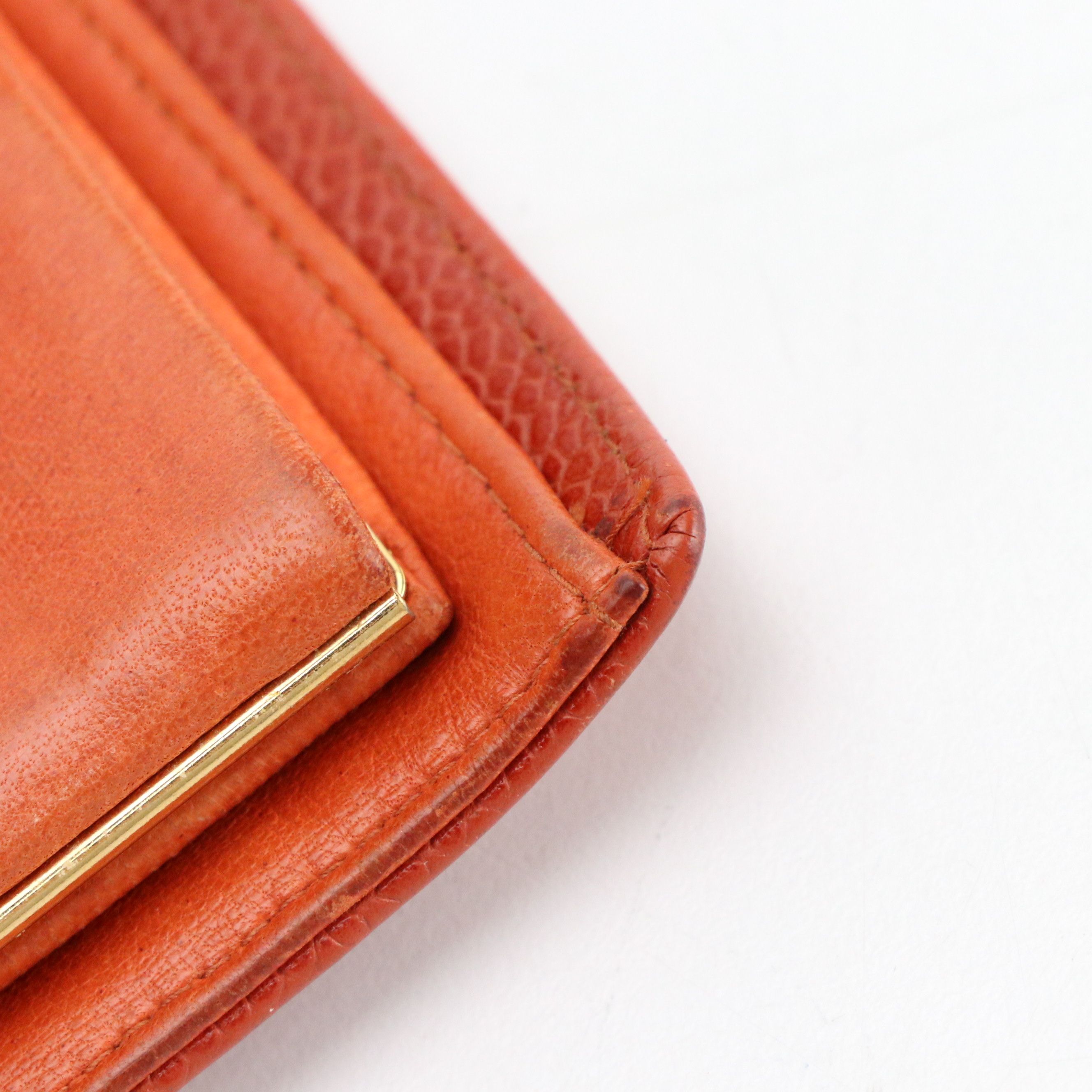 Chanel CC Timeless Continental Wallet in Burnt Orange Caviar Leather