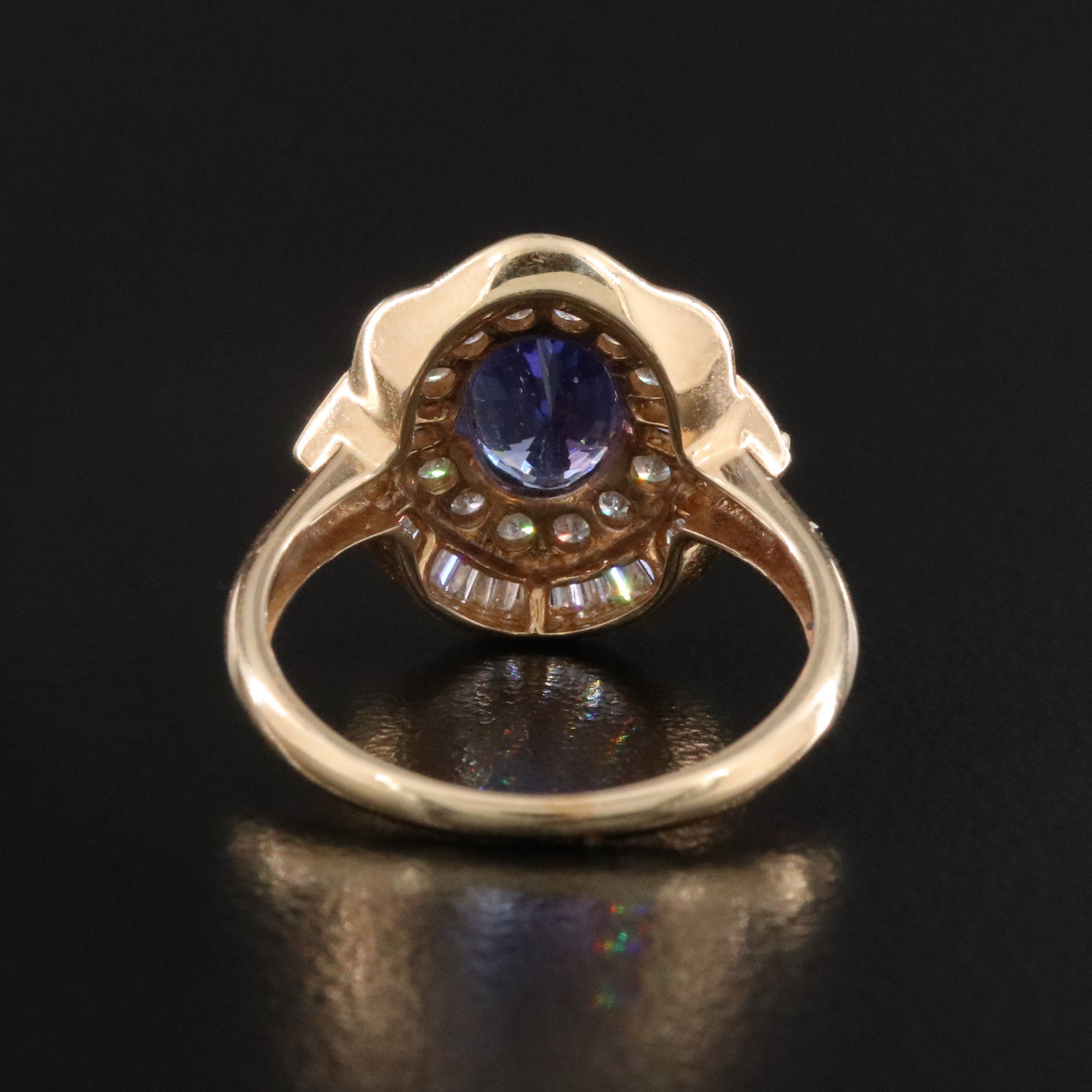 14K Tanzanite and Diamond Ballerina Ring
