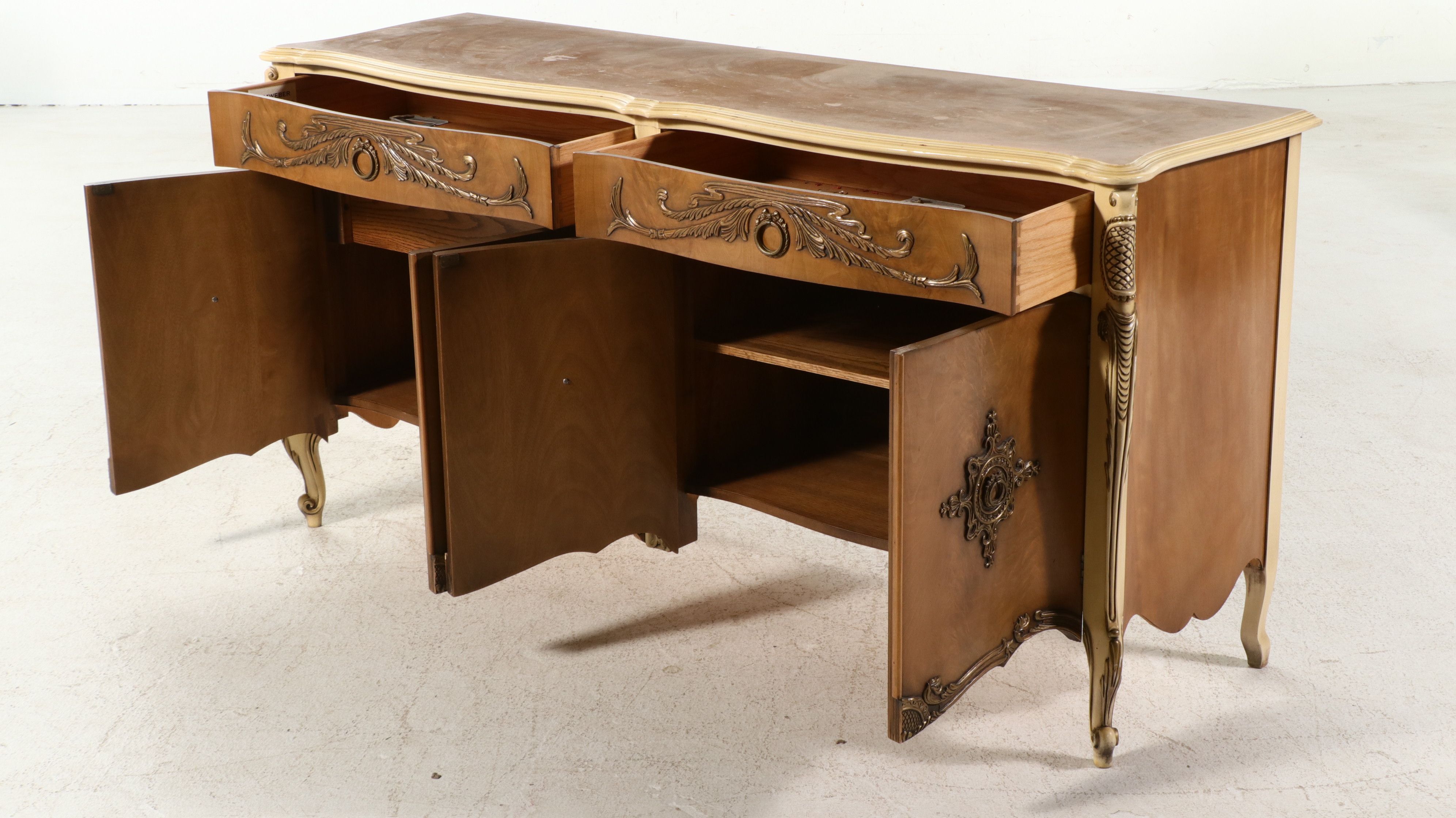 Romweber Louis XV Revival Sideboard, Mid to Late 20th Century