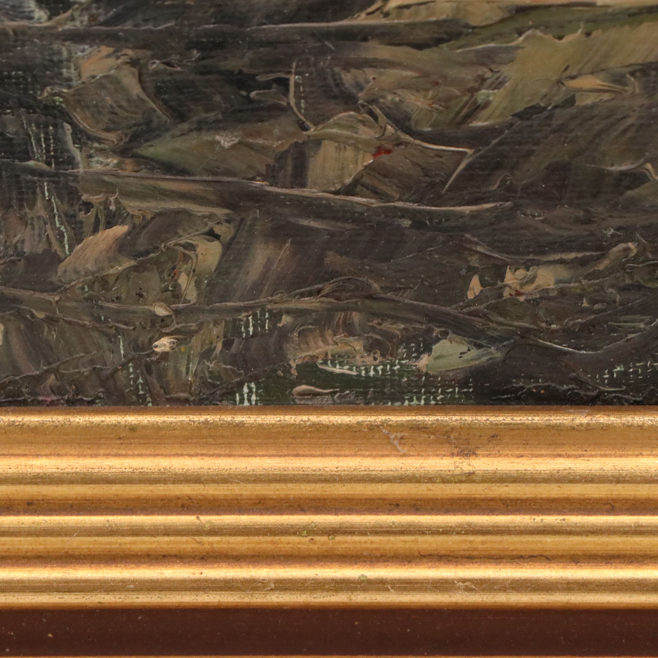 Peter Rosing Oil Painting of Mountain Pond, 1961