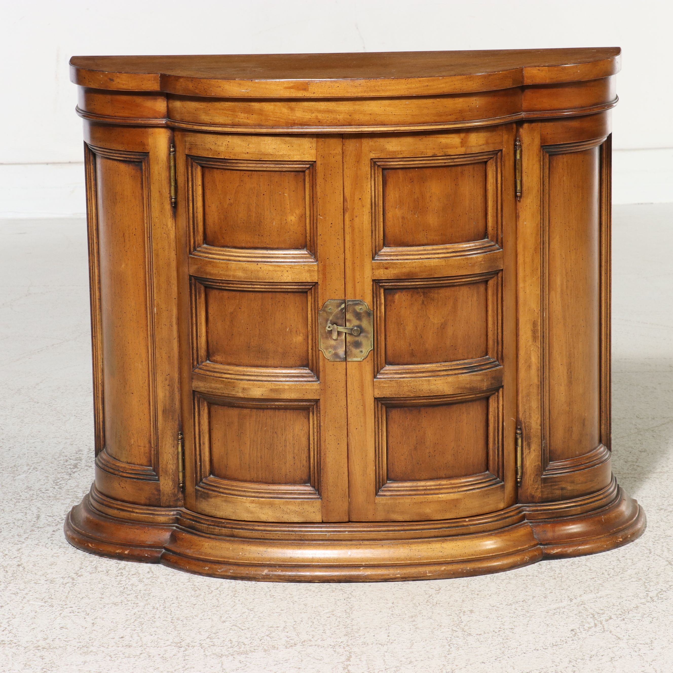 Regency Style Demilune Breakfront Commode, Late 20th Century