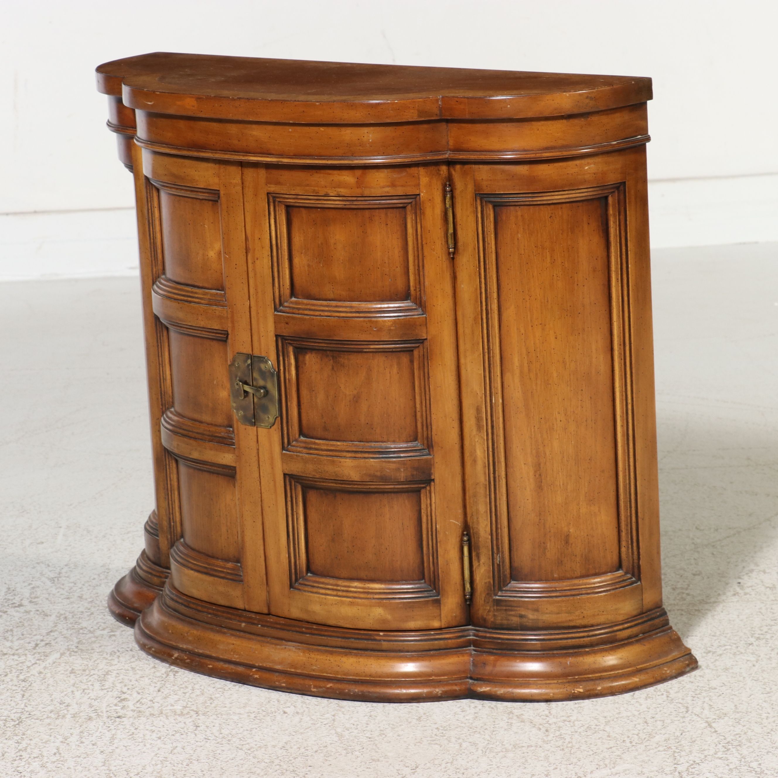 Regency Style Demilune Breakfront Commode, Late 20th Century