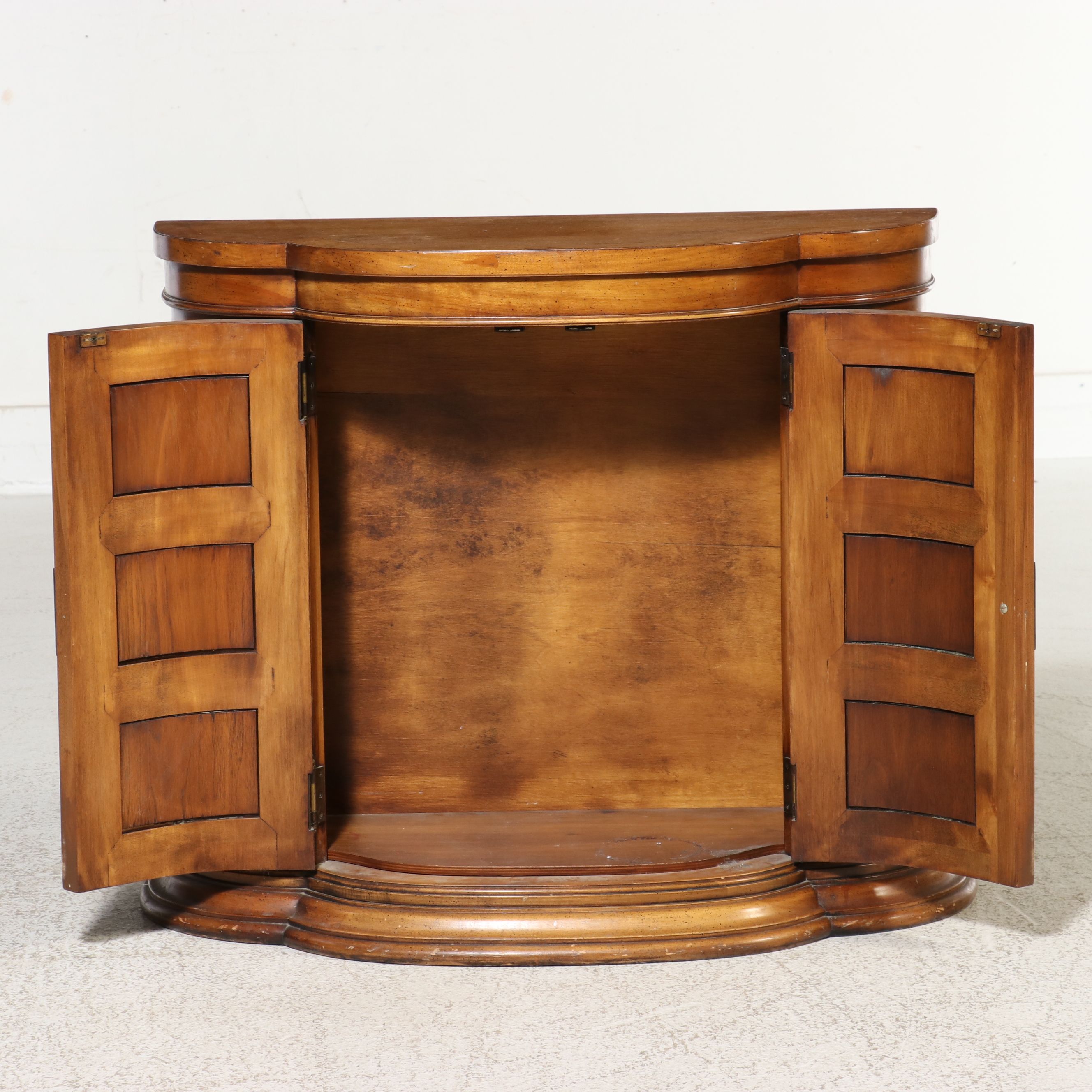 Regency Style Demilune Breakfront Commode, Late 20th Century