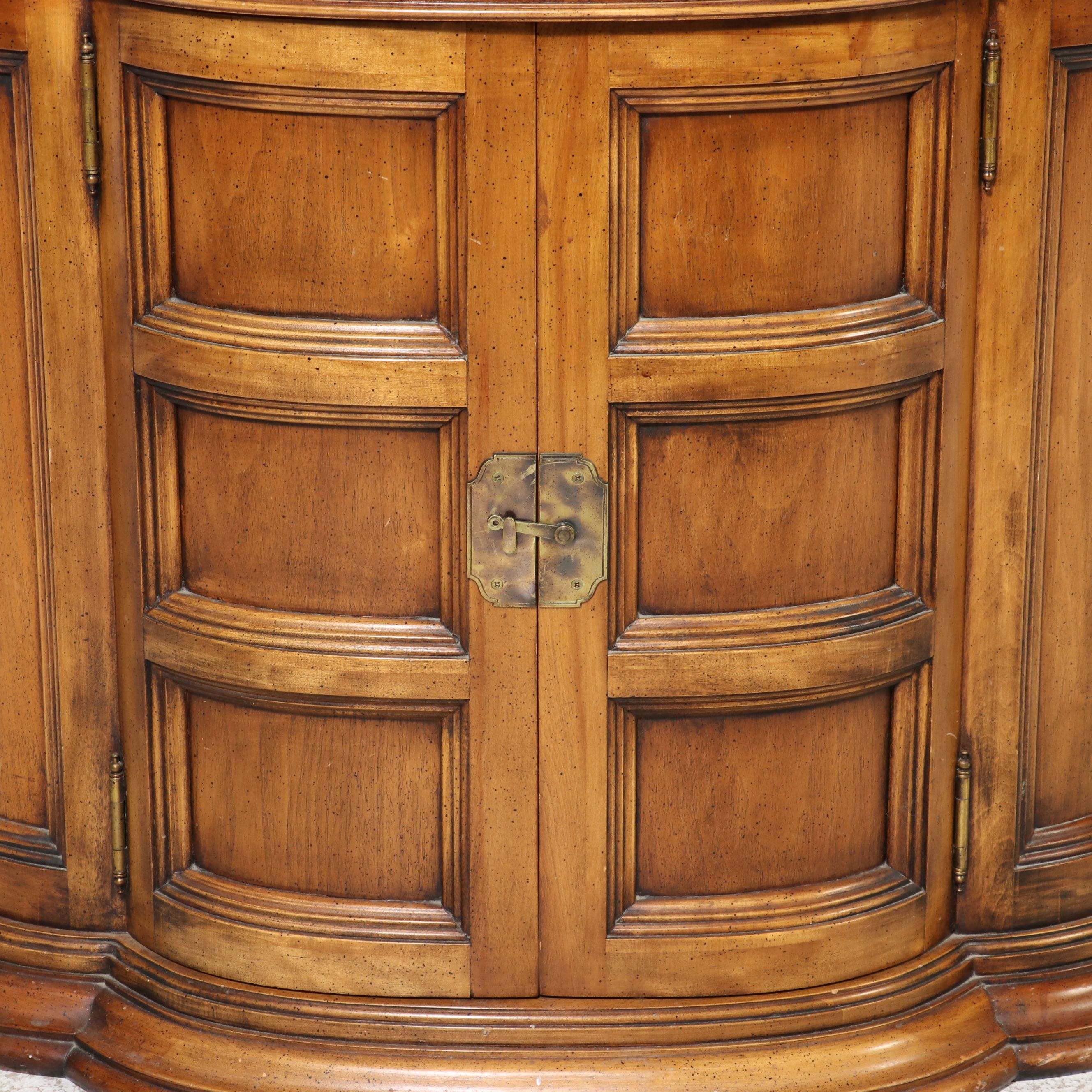 Regency Style Demilune Breakfront Commode, Late 20th Century