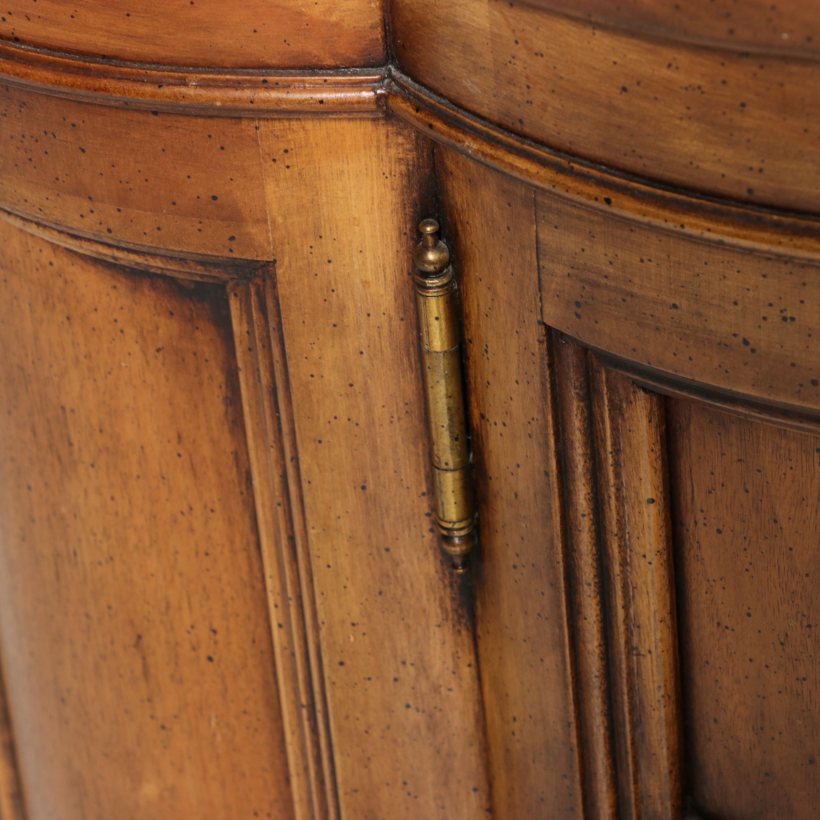 Regency Style Demilune Breakfront Commode, Late 20th Century