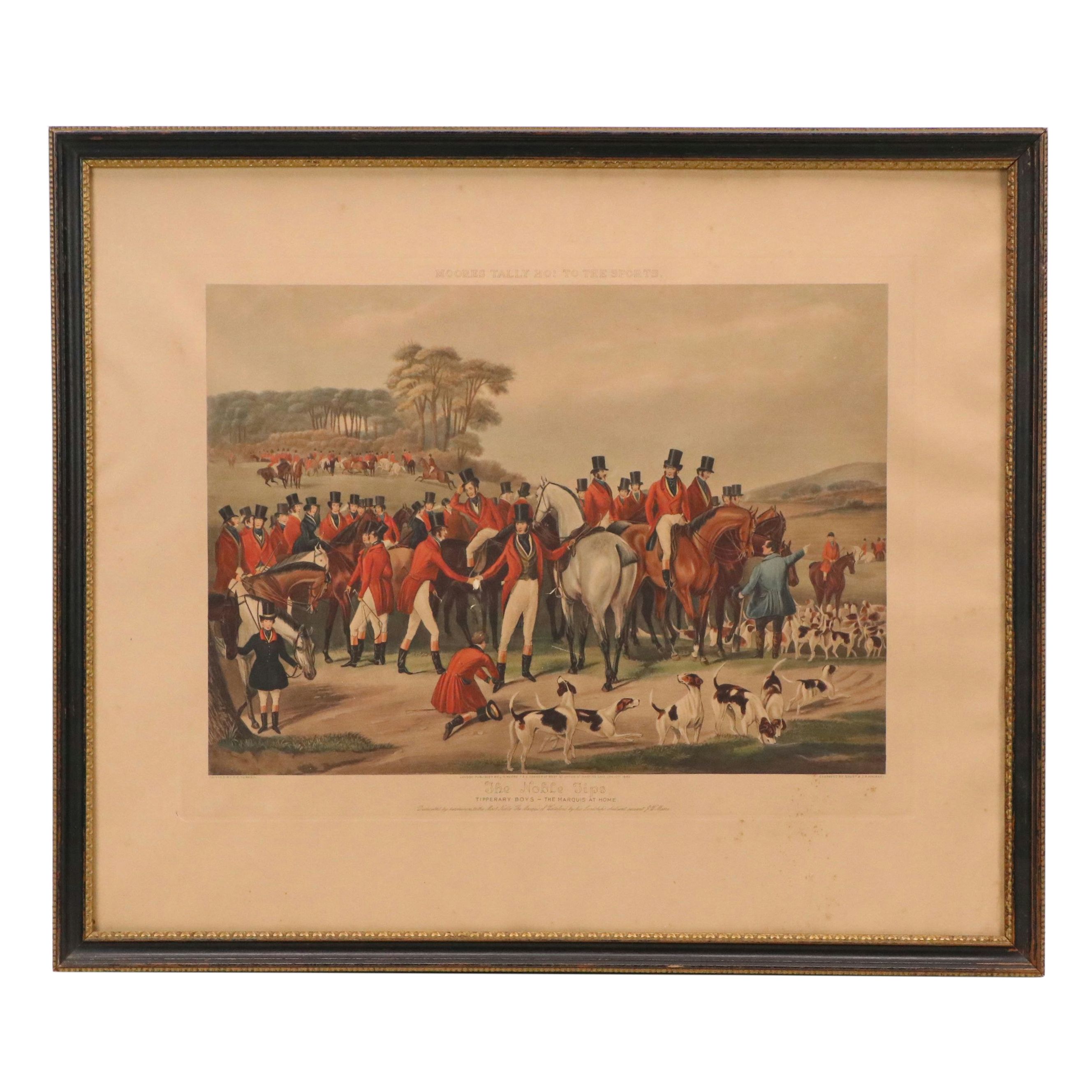 After Francis Calcraft Turner Aquatint Etching "The Noble Tips," 1842