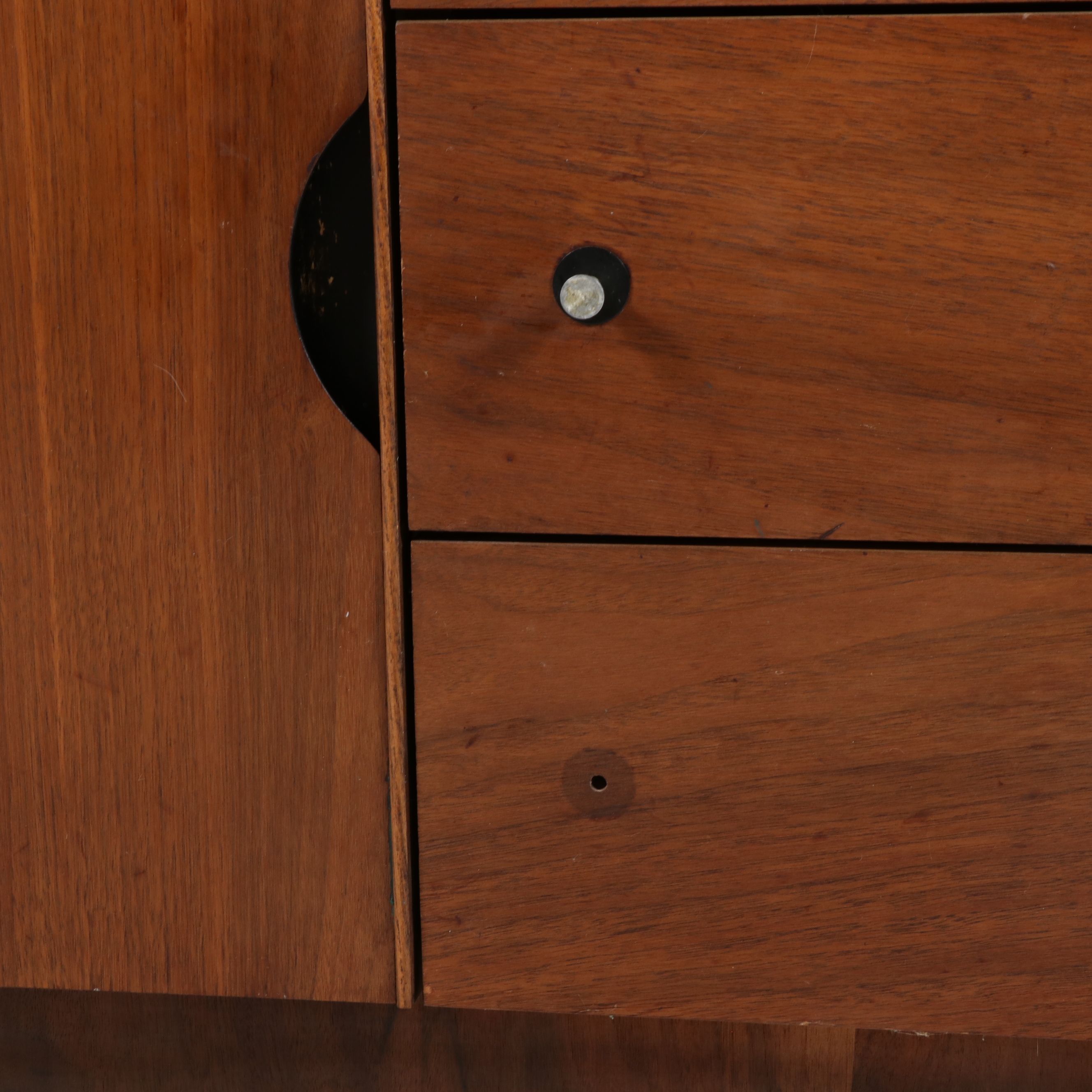 Stanley Furniture Mid Century Modern Walnut China Hutch, 1960s