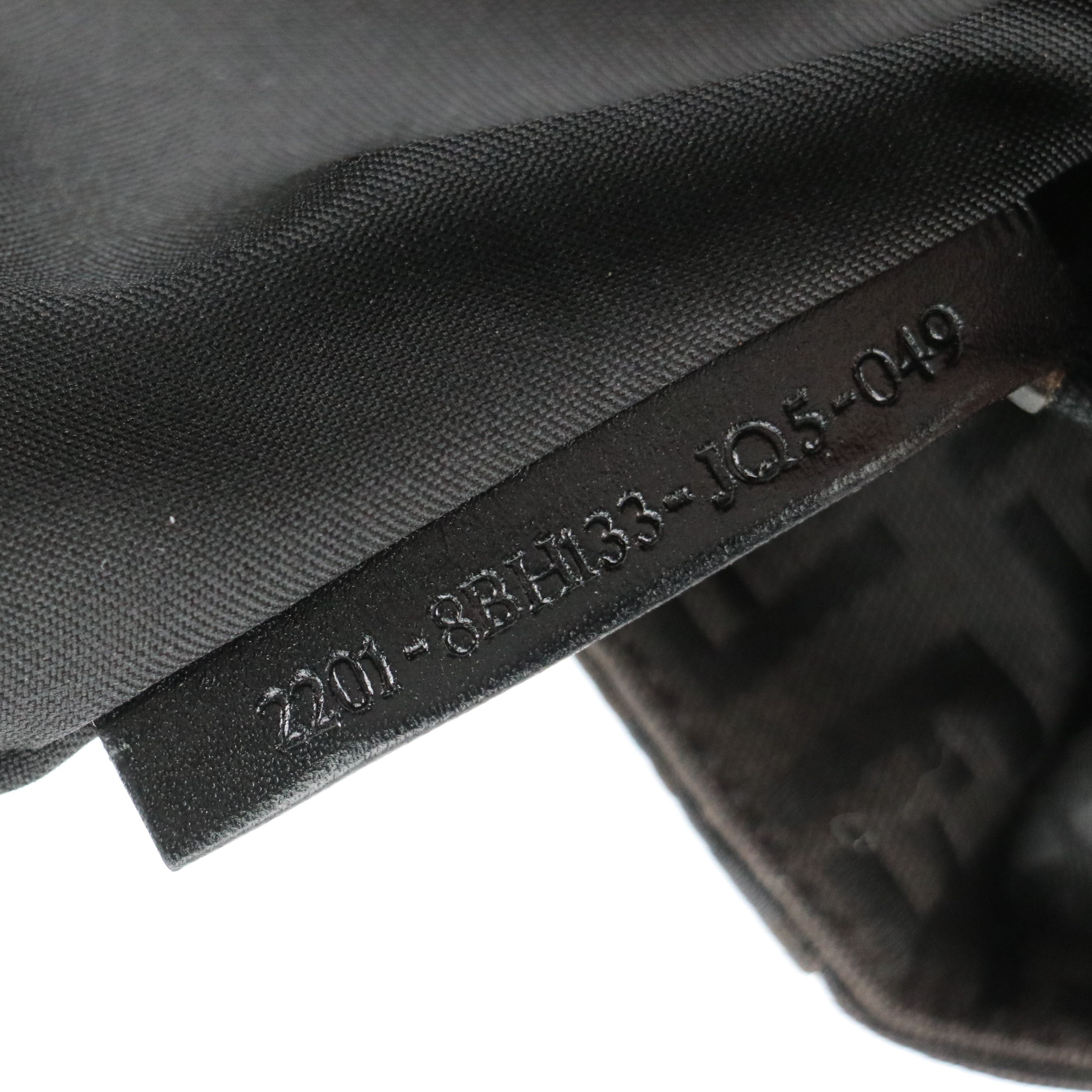 Fendi Top Handle Tote Bag in Black Zucchino Canvas and Leather Trim