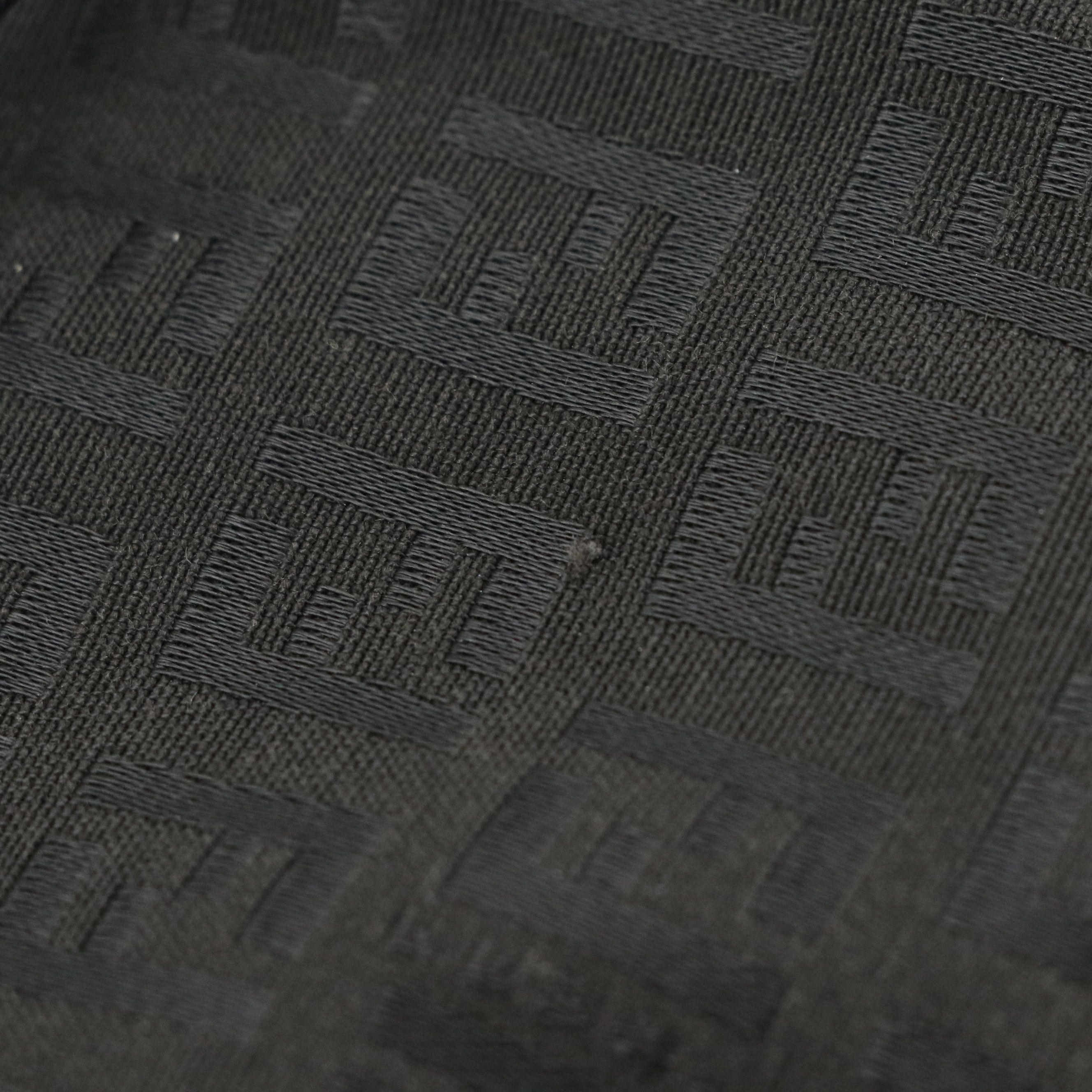 Fendi Top Handle Tote Bag in Black Zucchino Canvas and Leather Trim