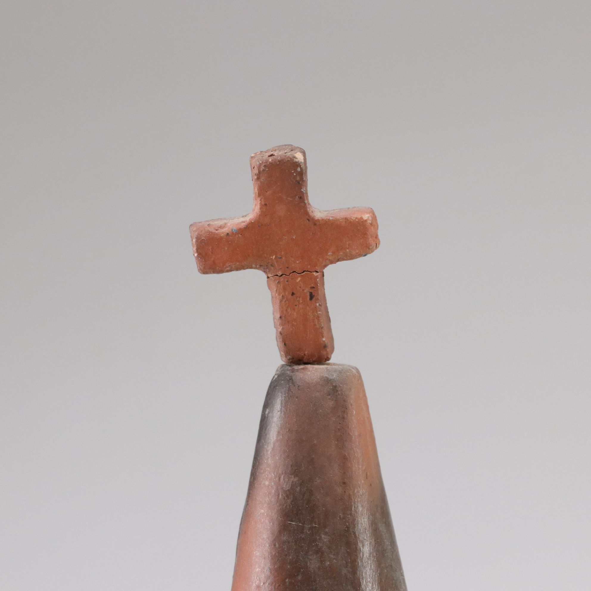 Mexican Folk Art Clay Light-Up Church Model with Star Ornaments