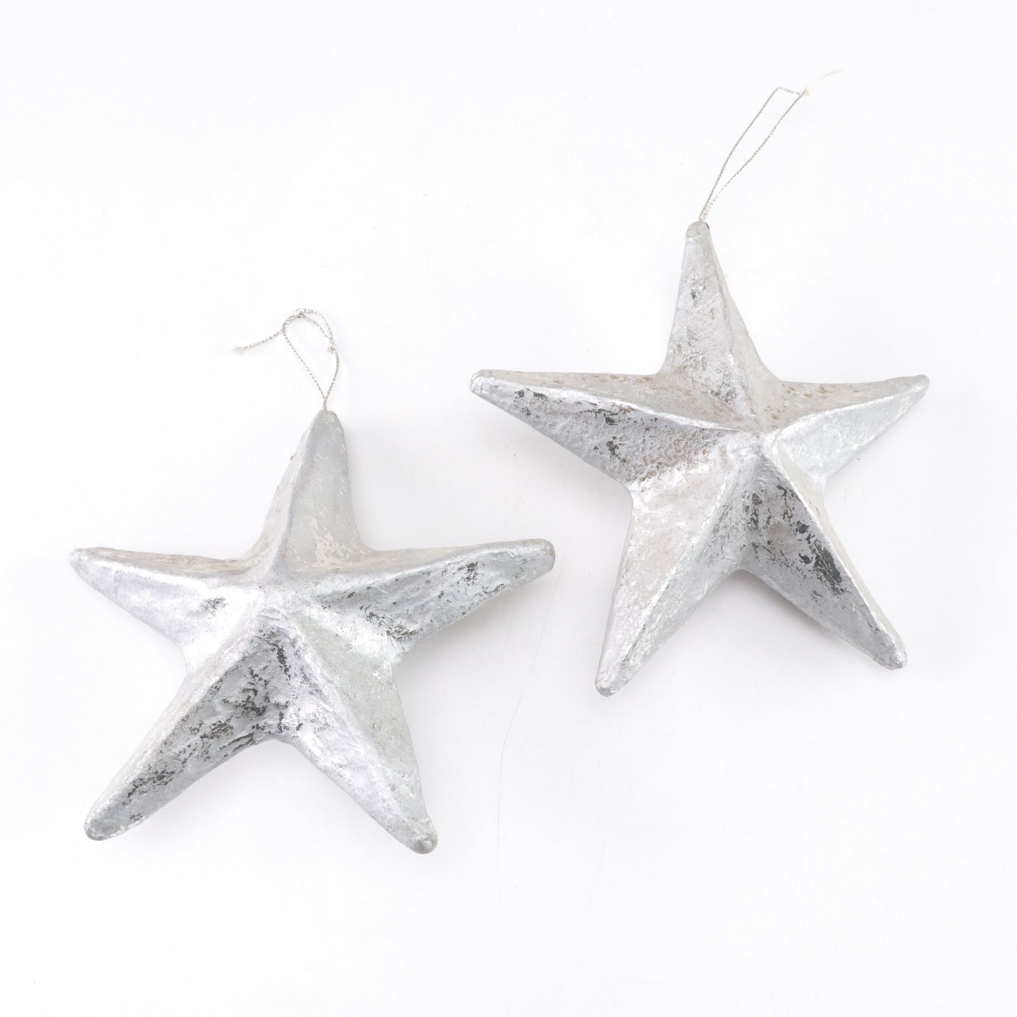 Mexican Folk Art Clay Light-Up Church Model with Star Ornaments