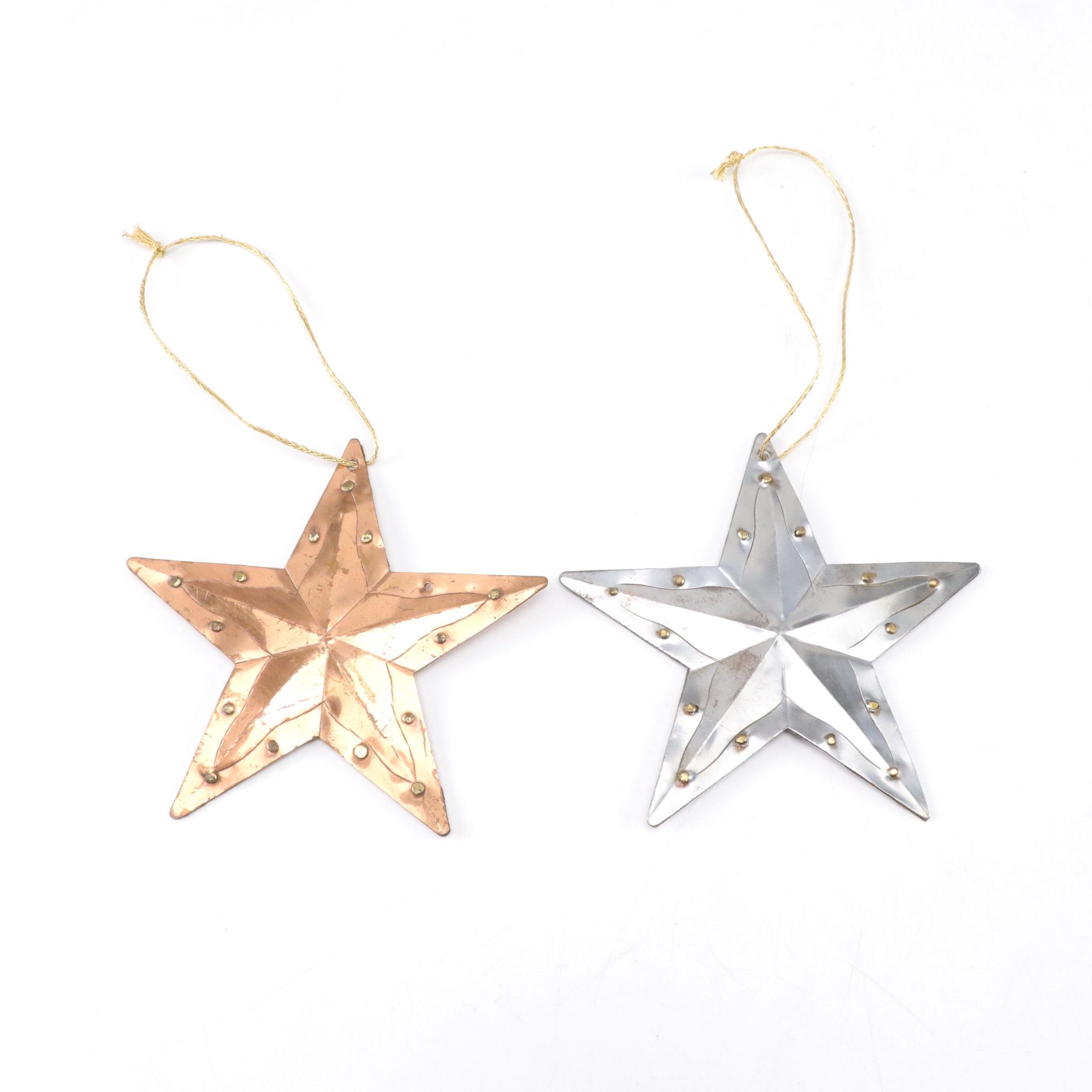 Mexican Folk Art Clay Light-Up Church Model with Star Ornaments