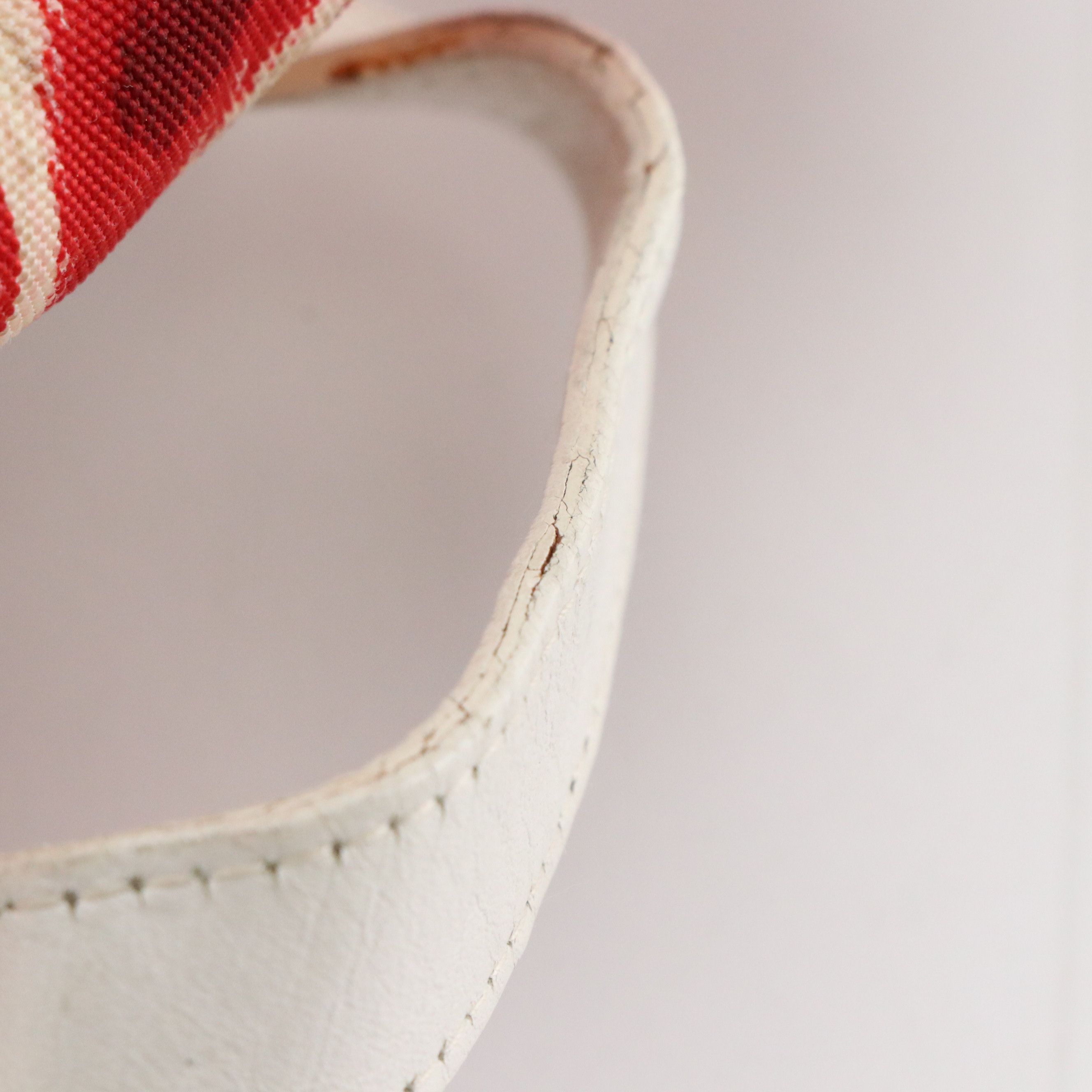 Gucci Small Patterned Nylon Backpack with White Calfskin Trim