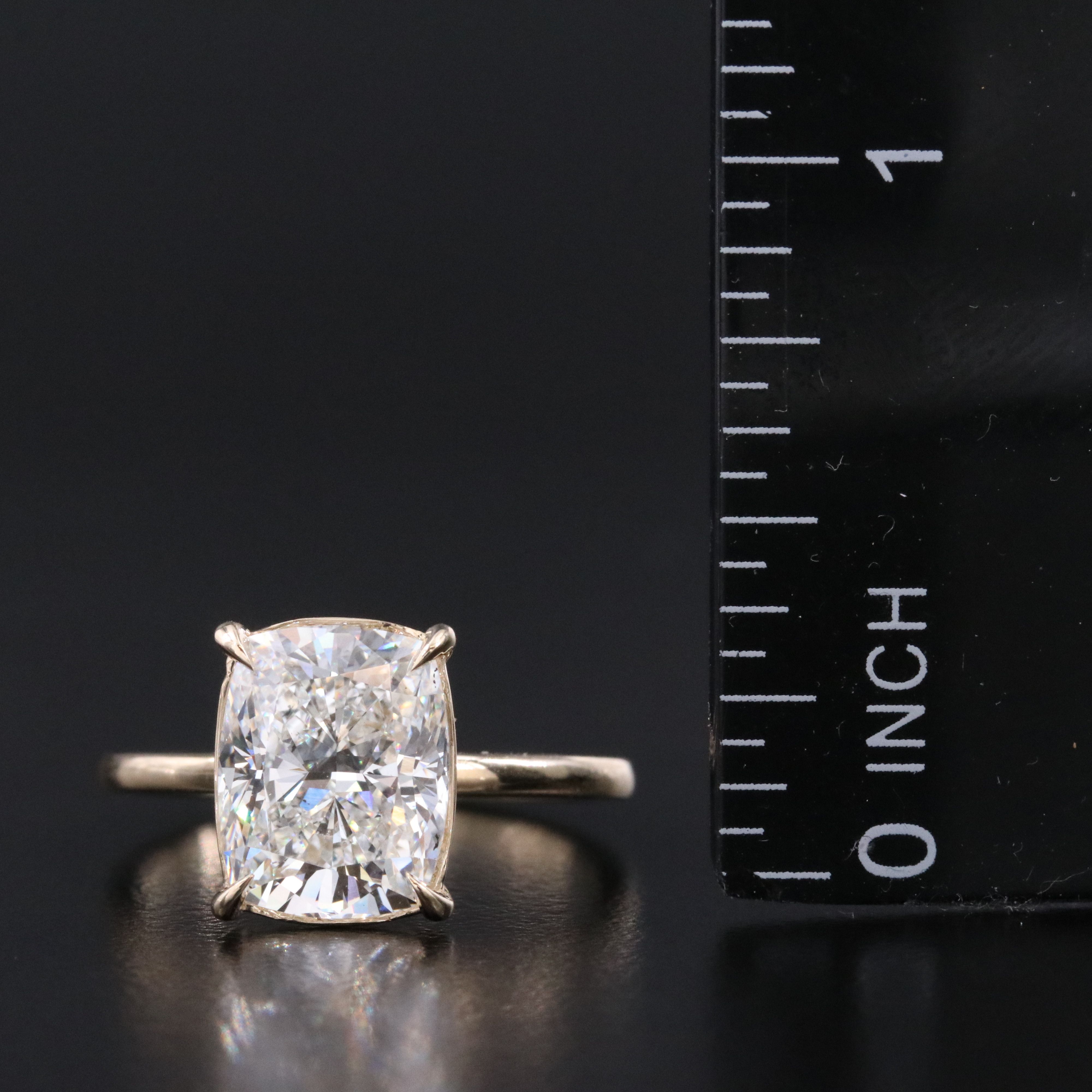 14K 3.51 CT Lab Grown Diamond Ring with IGI Report