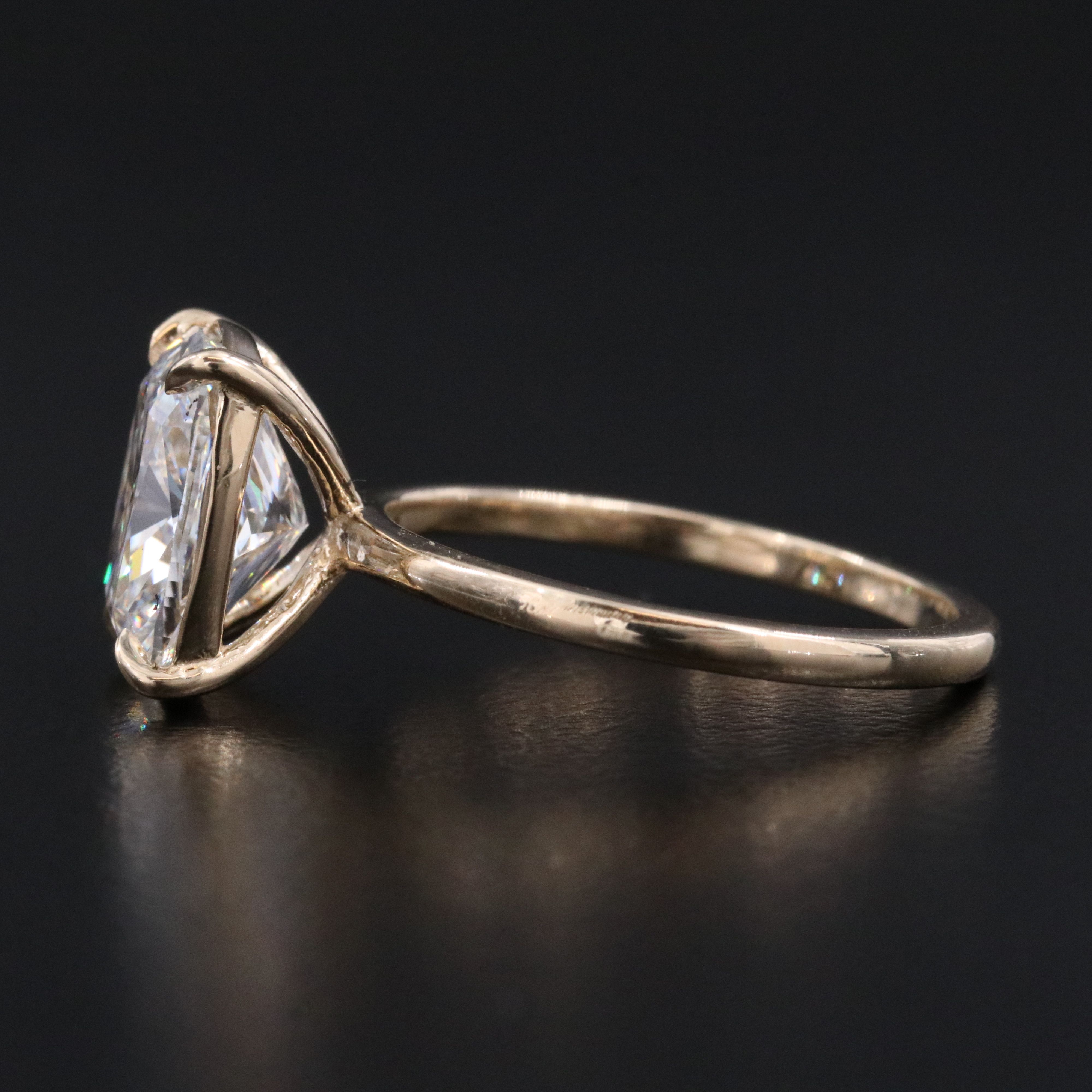 14K 3.51 CT Lab Grown Diamond Ring with IGI Report