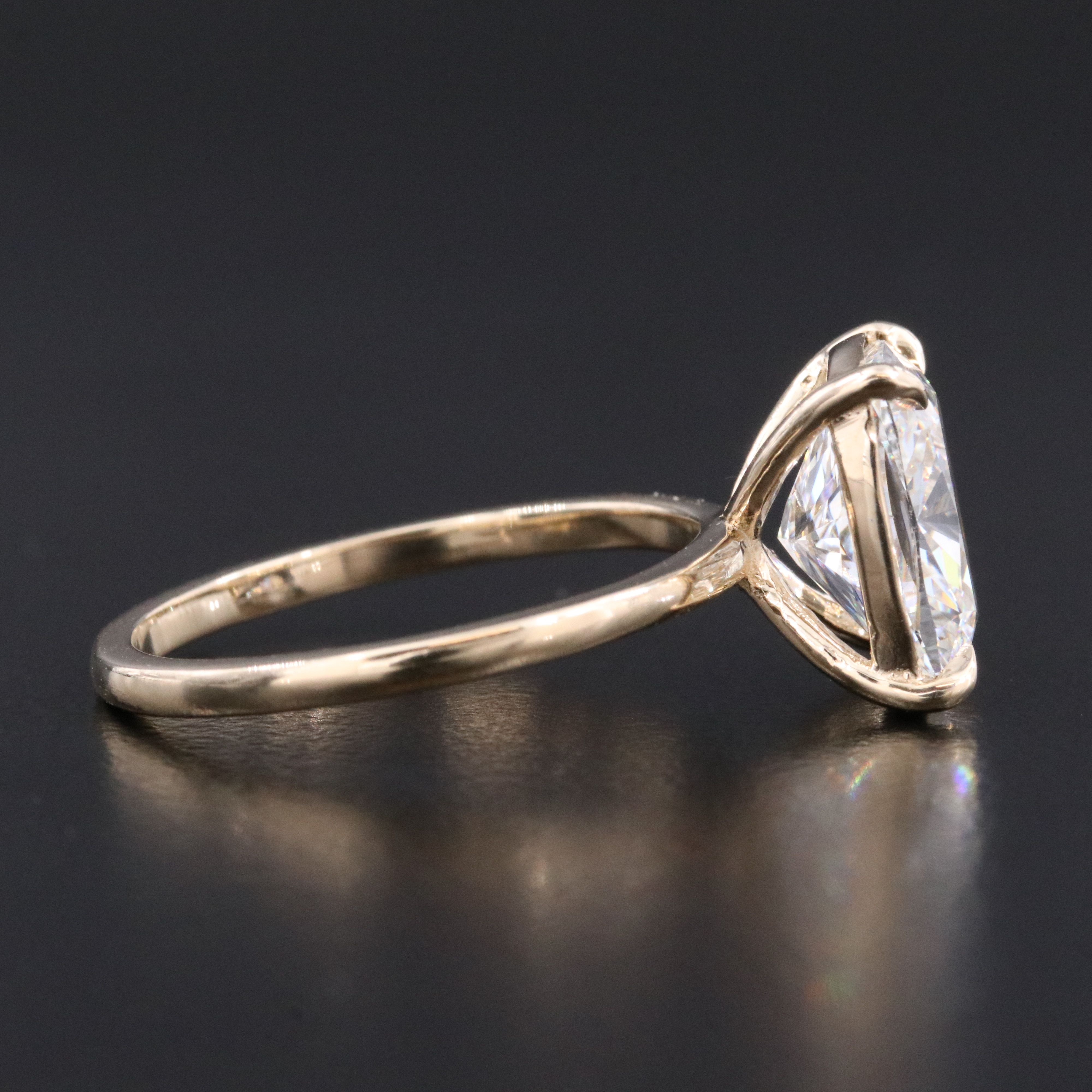 14K 3.51 CT Lab Grown Diamond Ring with IGI Report