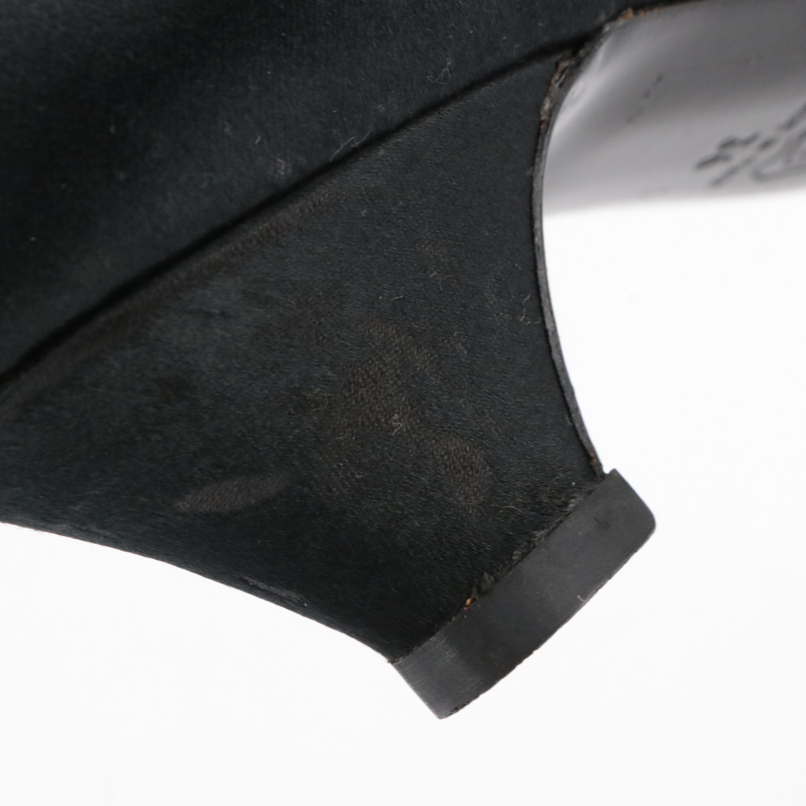 Celine Vintage Dress Heels in Black Fabric and Rhinestone Embellishments