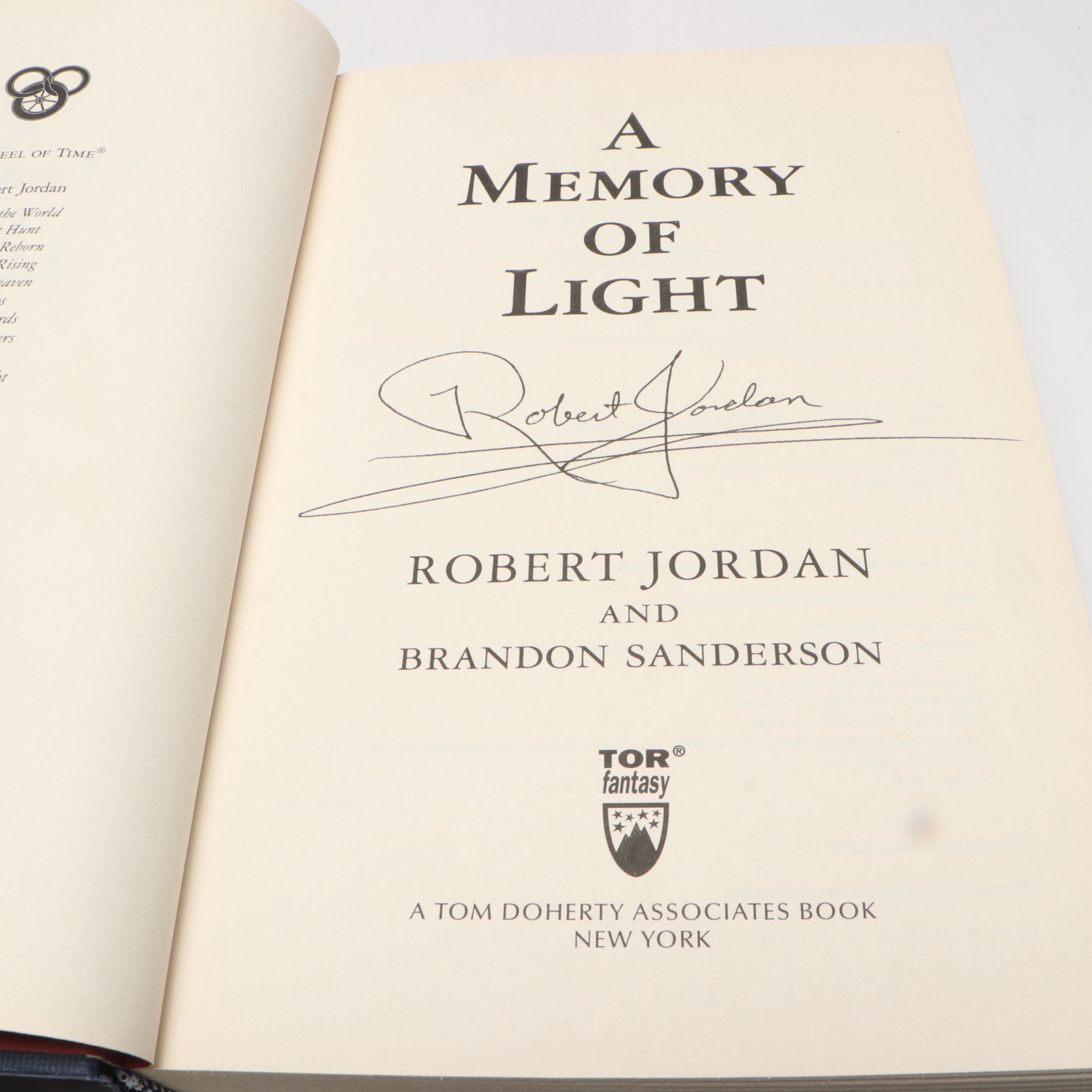 First Edition "A Memory of Light" and More Books by Robert Jordan