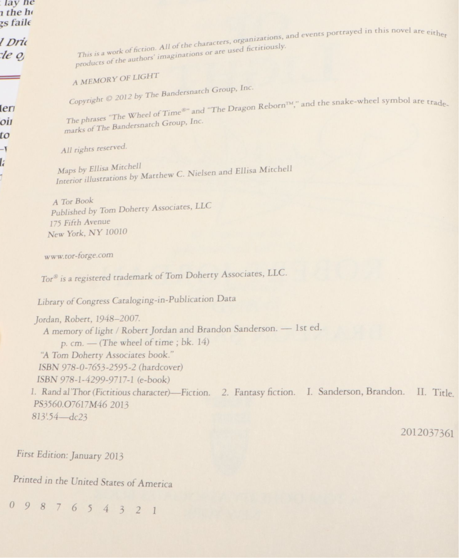 First Edition "A Memory of Light" and More Books by Robert Jordan