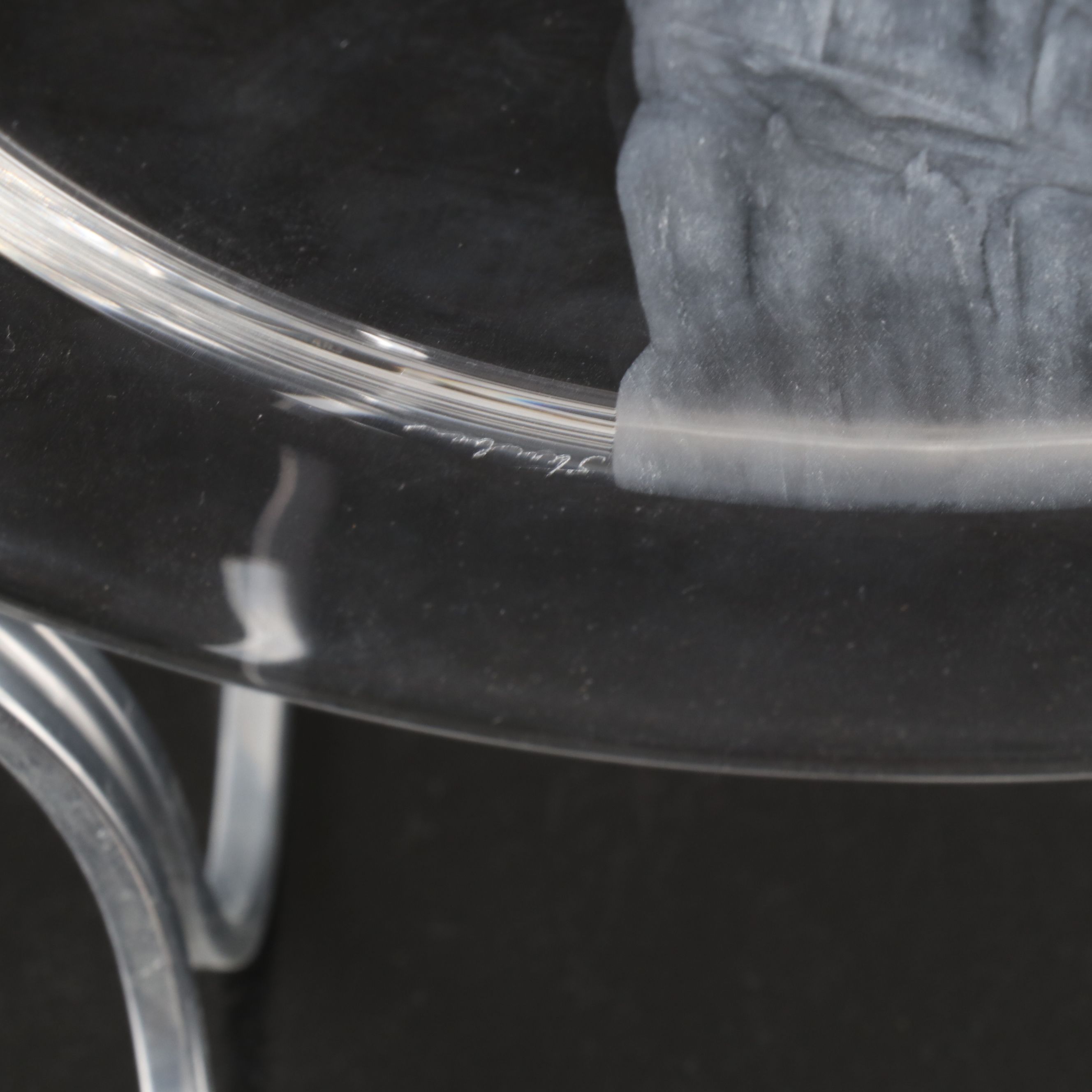 Steuben Glass "Audubon Birds" Etched Crystal Decorative Plates with Metal Stands