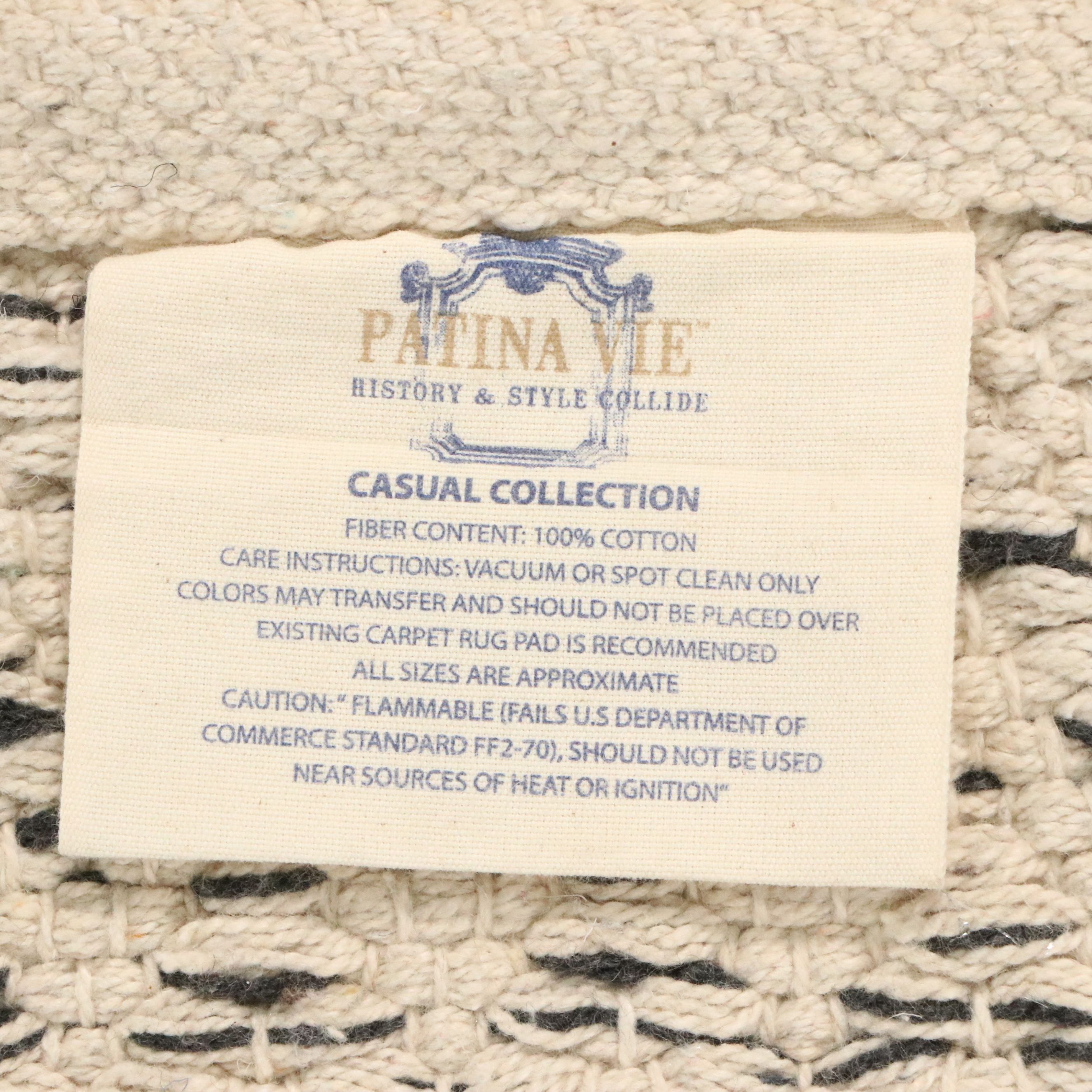 4'10 x 6'9 Machine Made Patina Vie "Casual Collection" Geometric Cotton Area Rug