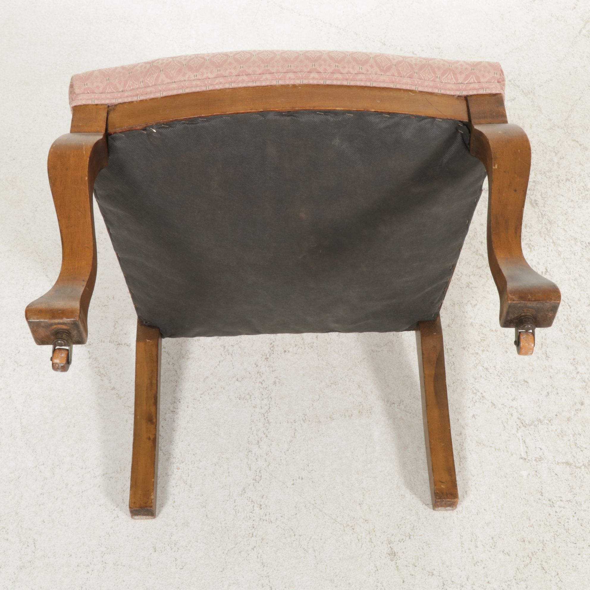 Victorian Carved Mahogany Balloon Back Sofa and Walnut Side Chair