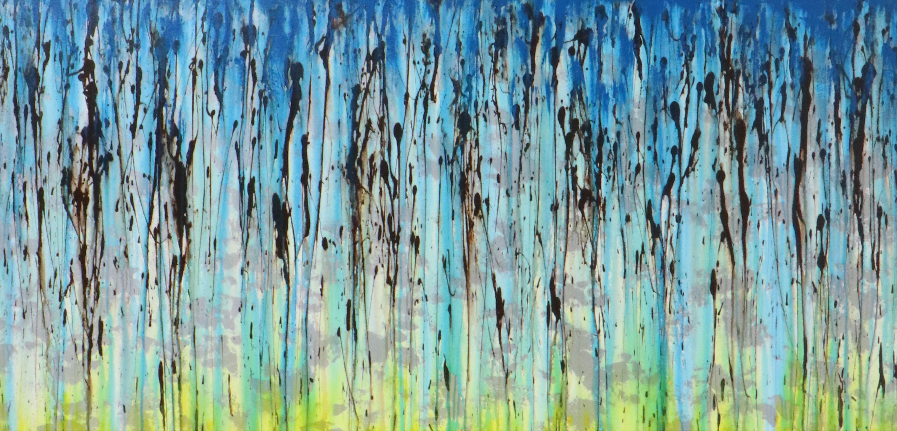 Abstract Expressionist Acrylic Painting "Pitter Patter II," 21st Century