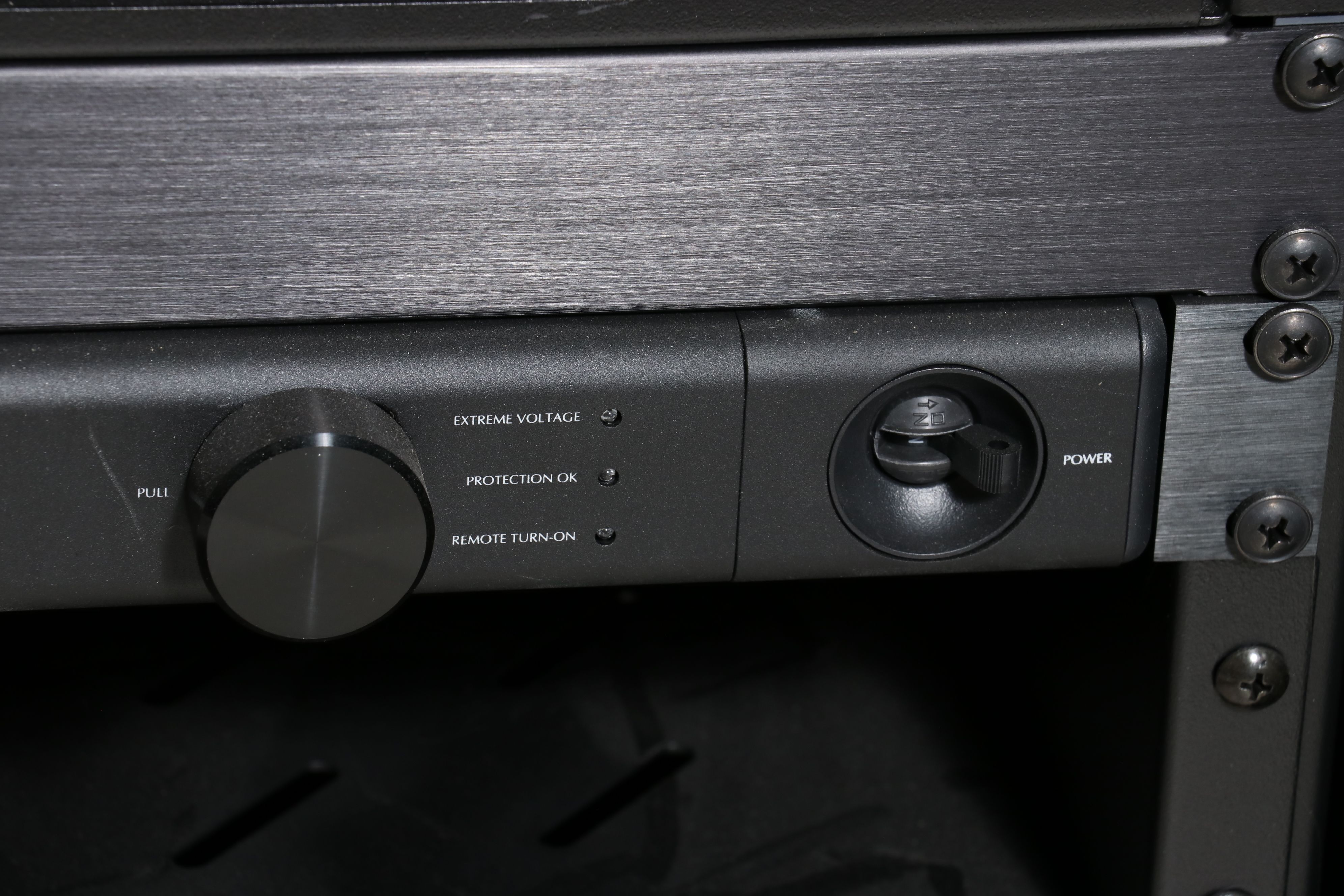 Omnimount Enclosed Equipment Rack with Marantz, PF Power, Other Components