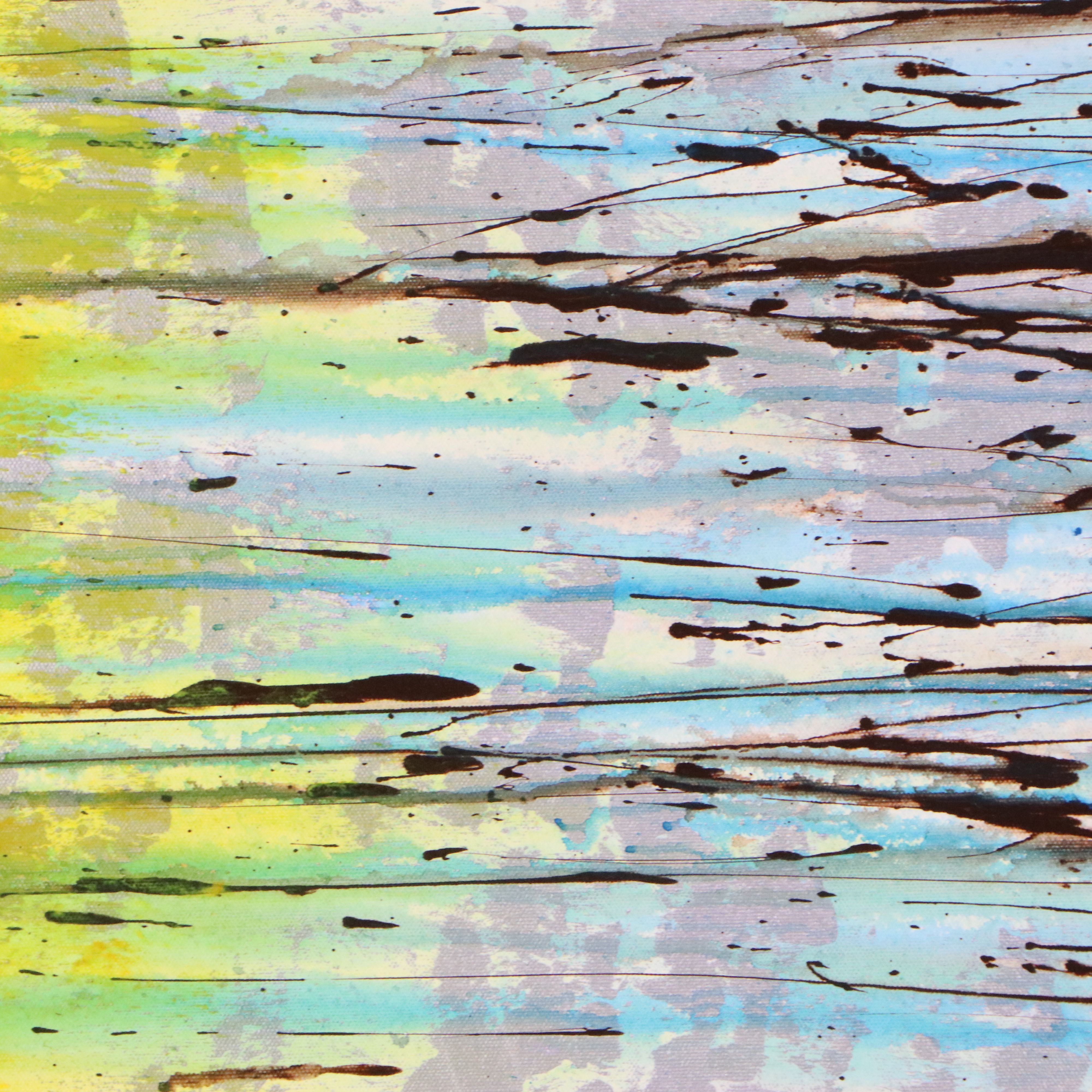 Abstract Expressionist Acrylic Painting "Pitter Patter II," 21st Century