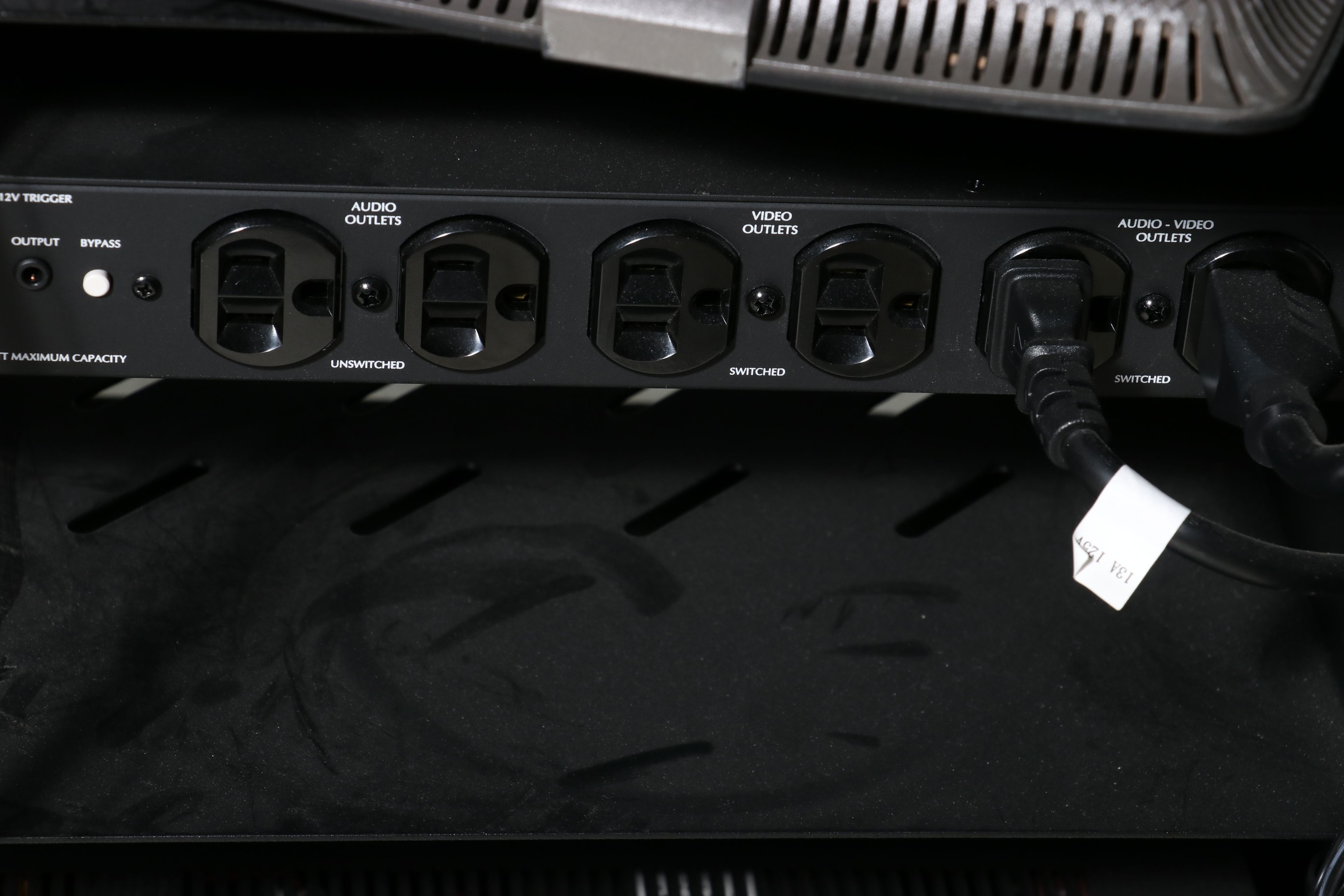 Omnimount Enclosed Equipment Rack with Marantz, PF Power, Other Components