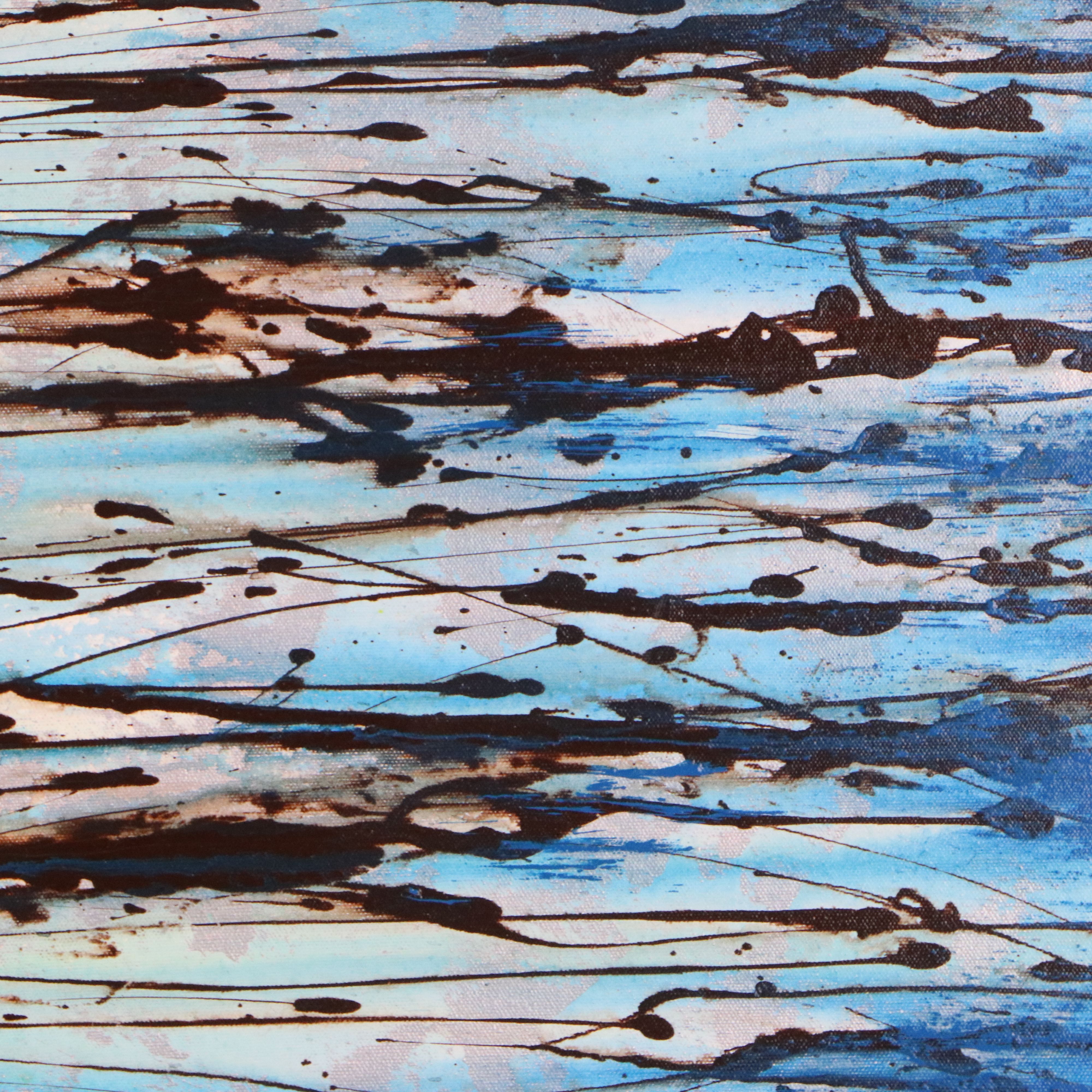 Abstract Expressionist Acrylic Painting "Pitter Patter II," 21st Century