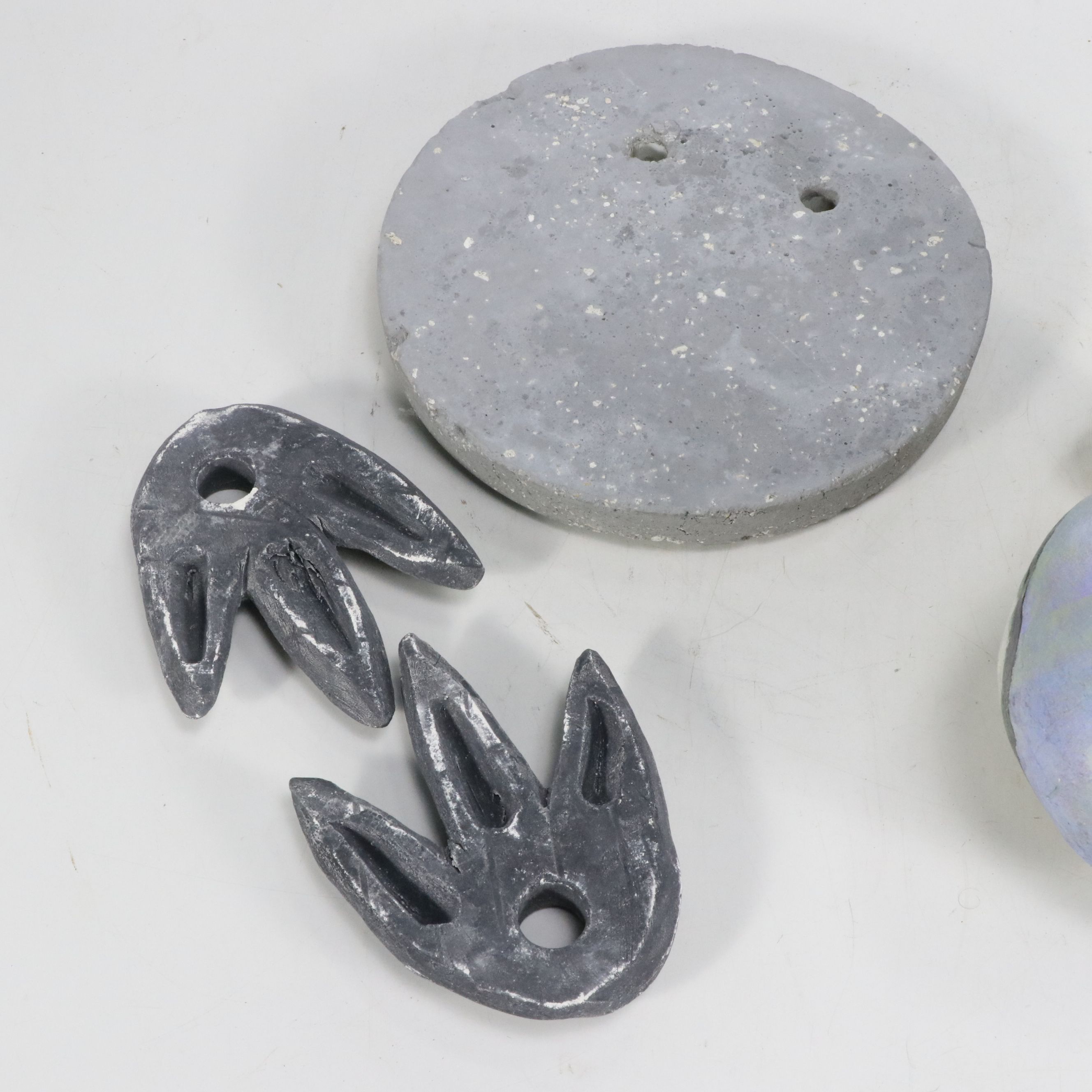 Aletha Rector Art Pottery Polychrome Bird Sculpture with Beads