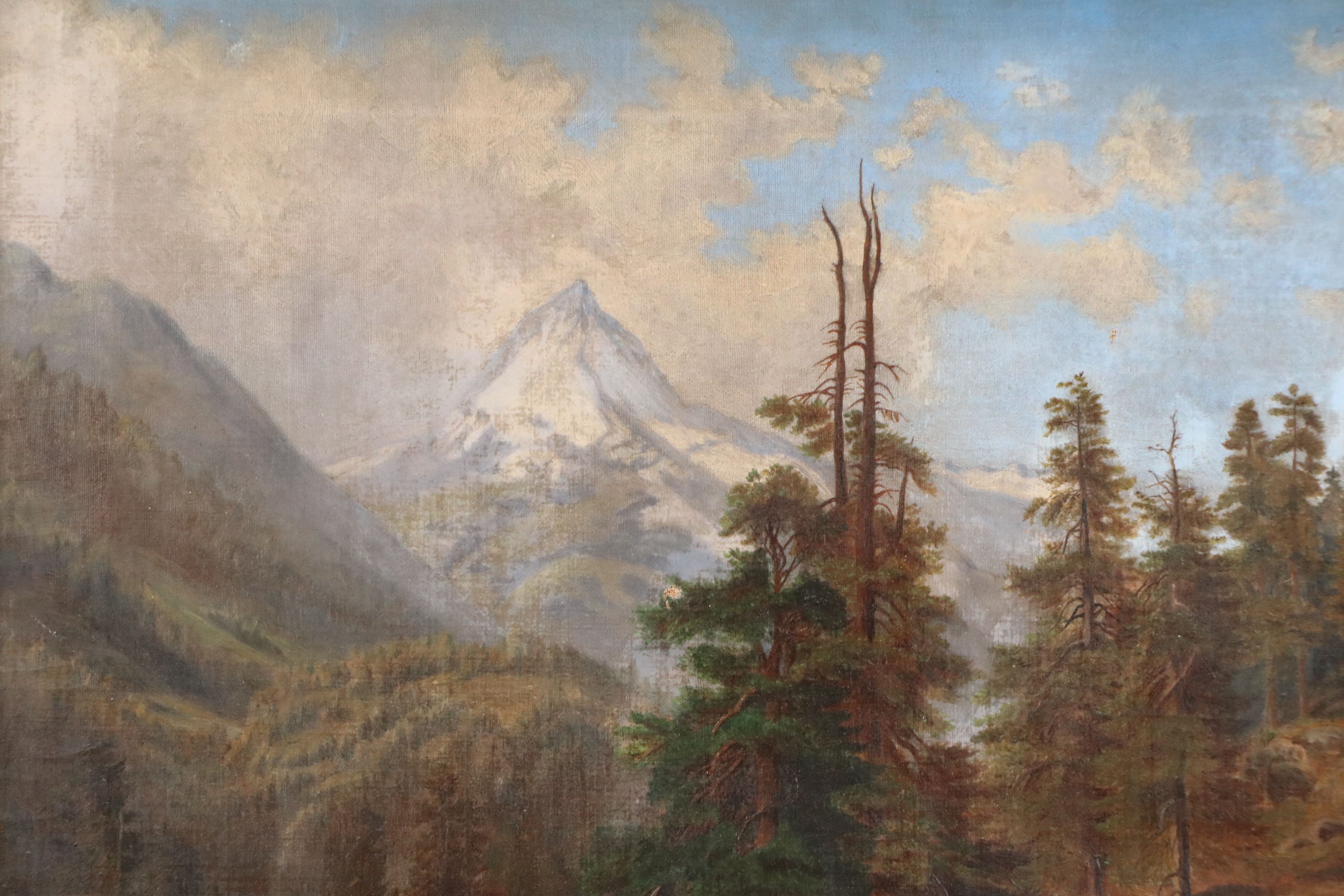 Oil Painting of Mount of the Holy Cross Landscape; Late 19th to Early 20th C.