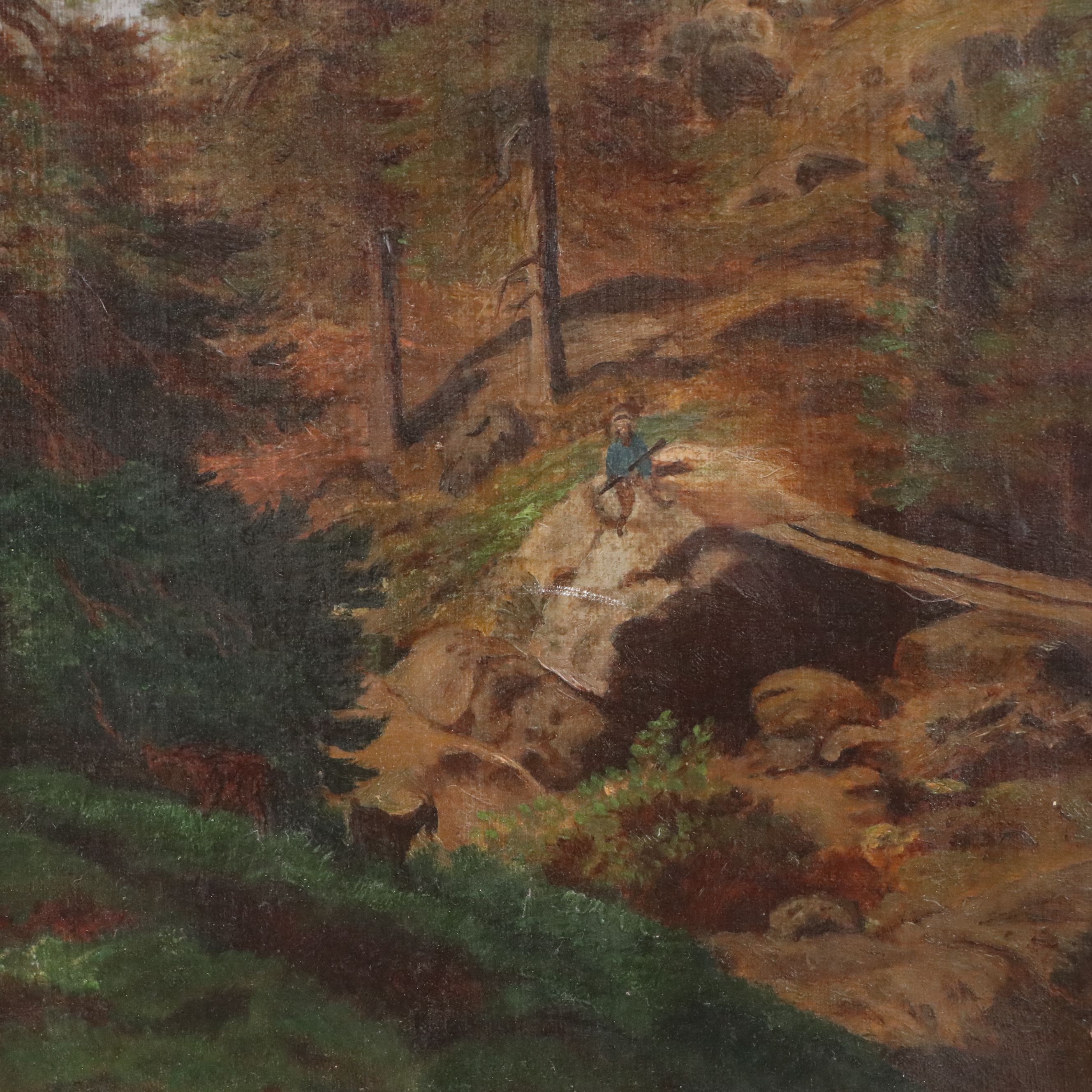 Oil Painting of Mount of the Holy Cross Landscape; Late 19th to Early 20th C.