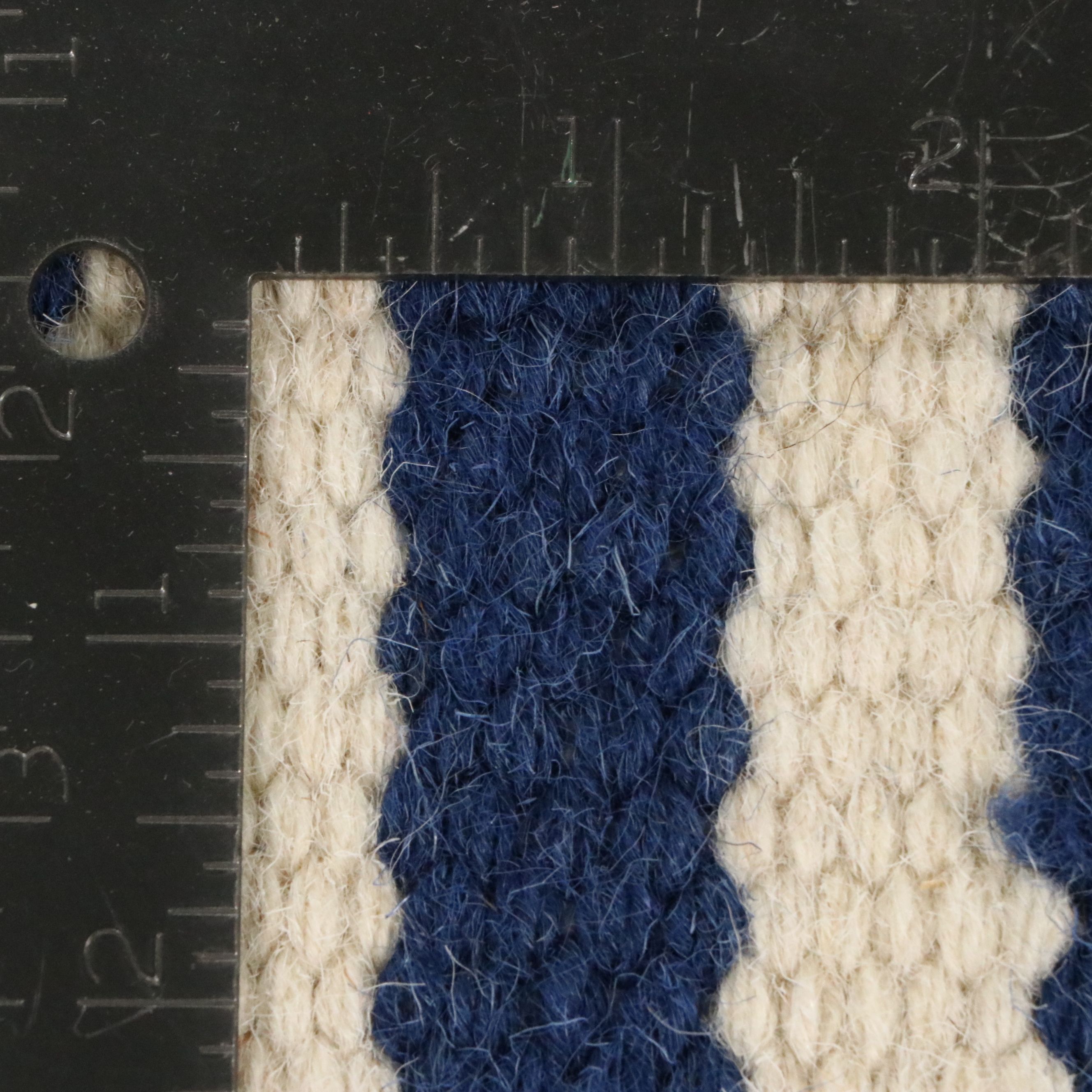 5' x 8' Handmade Contemporary Ticking Stripe Cotton Area Rug